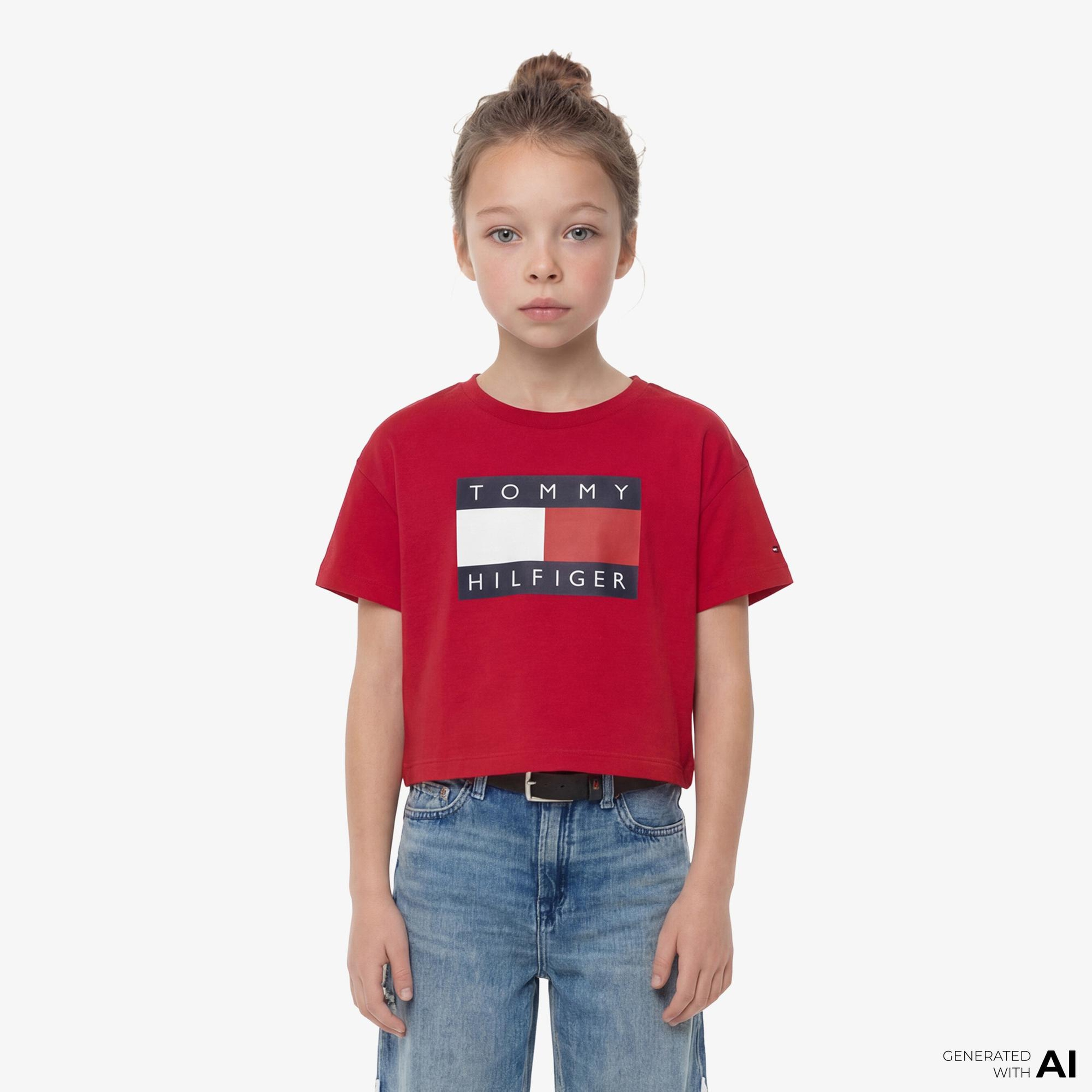 Tommy Hilfiger Heritage Çocuk Kırmızı T-Shirt