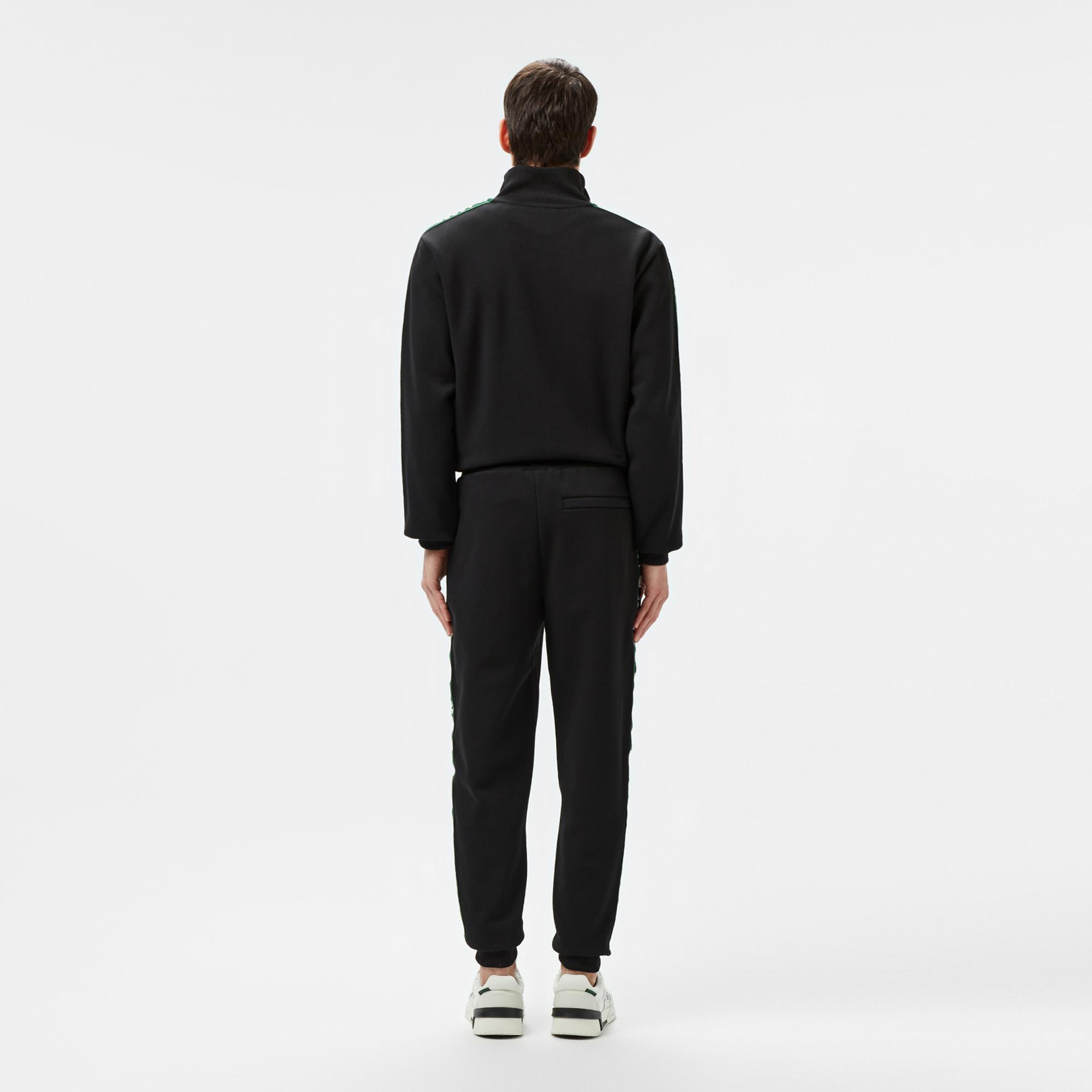 Lacoste Erkek Regular Fit Baskılı Siyah Eşofman Altı