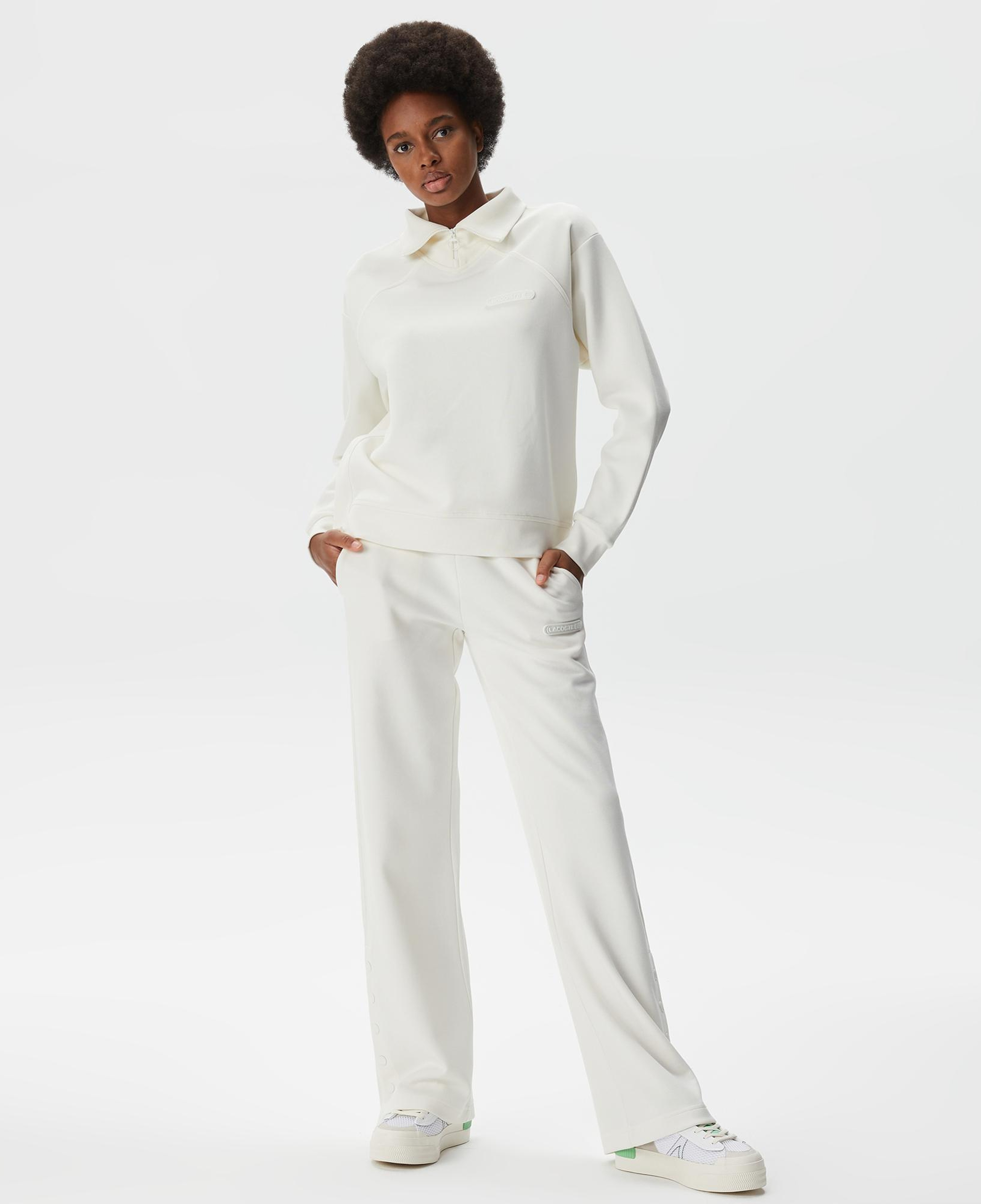 Lacoste Kadın Straight Fit Beyaz Eşofman Altı
