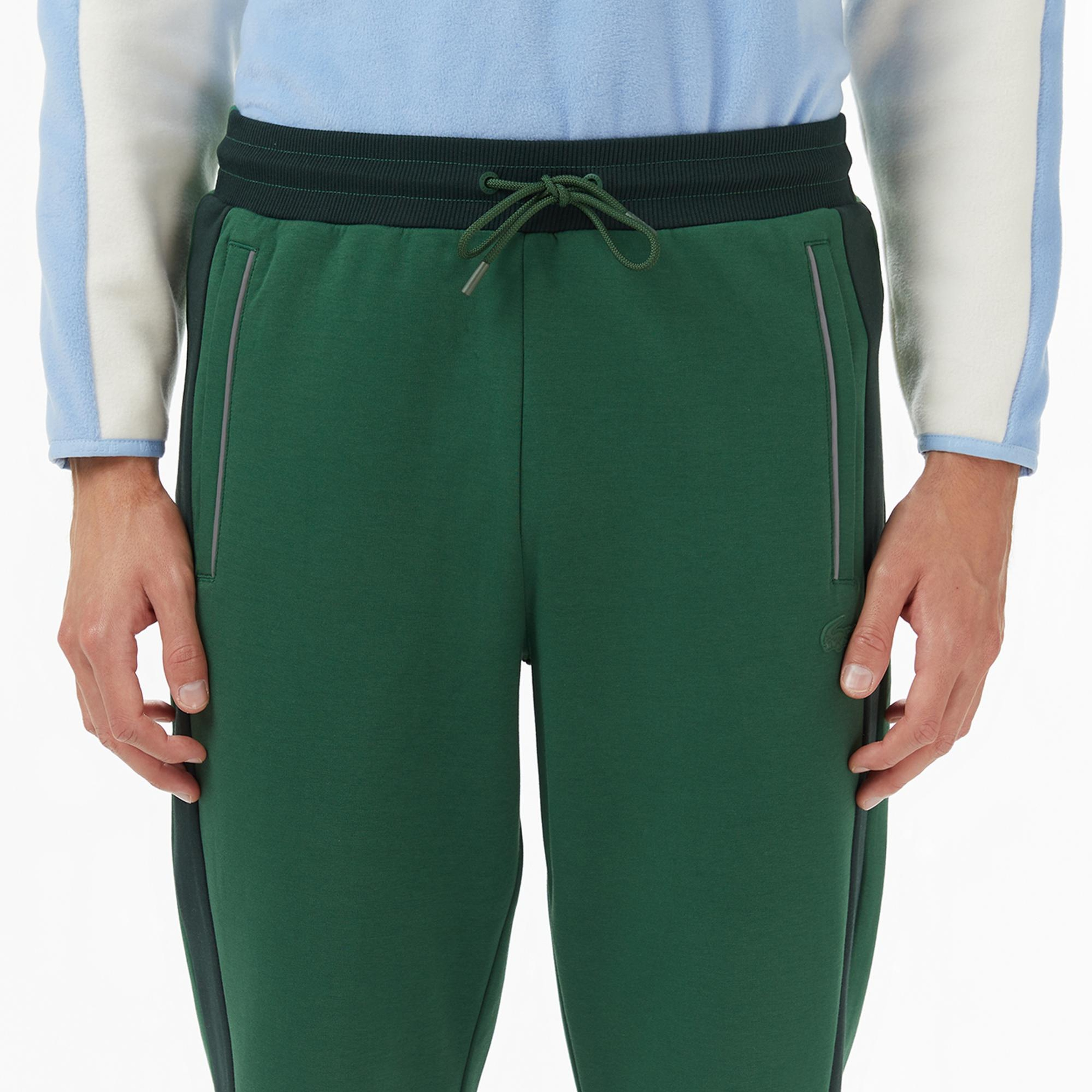 Lacoste Erkek Slim Fit Renk Bloklu Yeşil Eşofman Altı