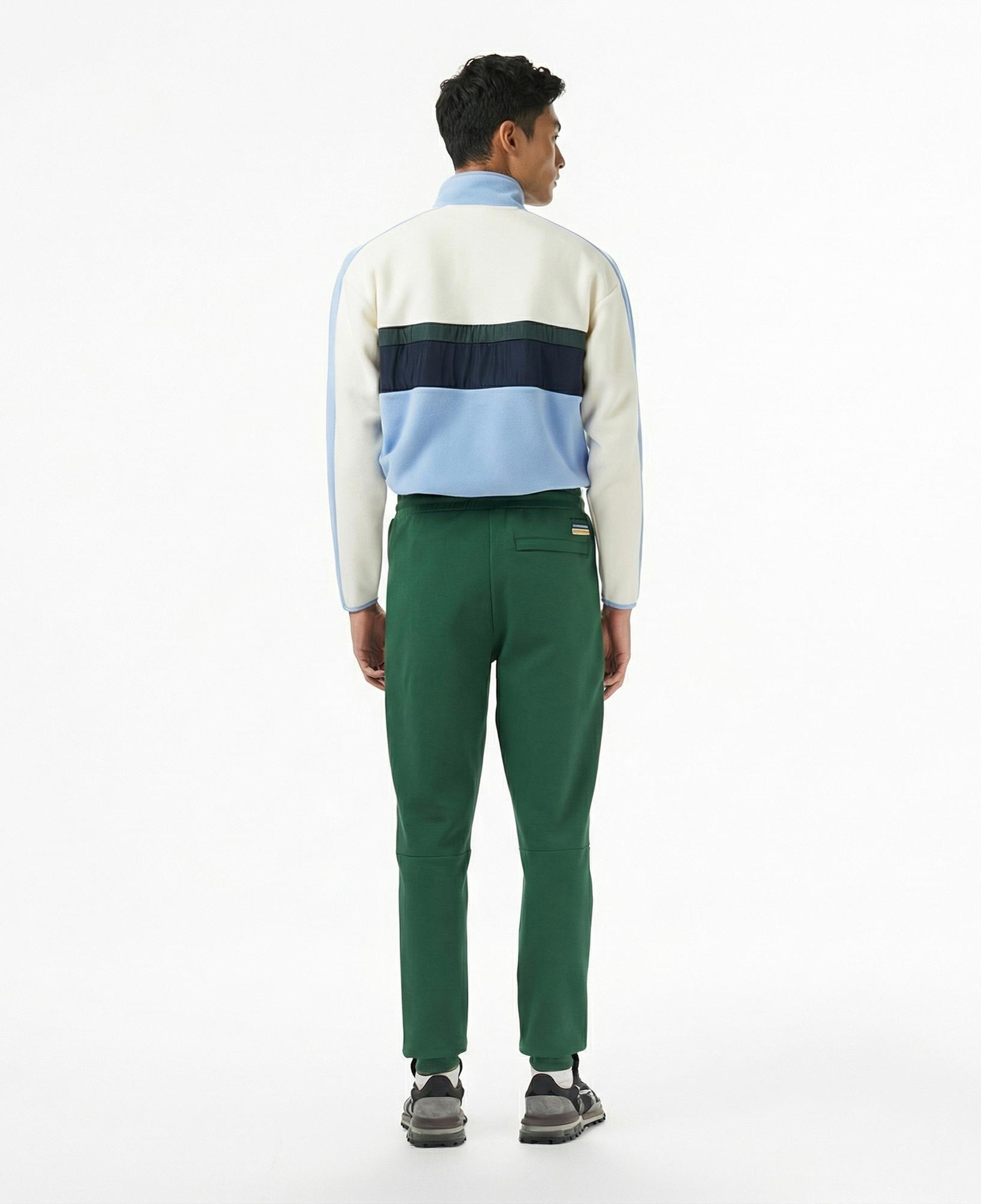 Lacoste Erkek Slim Fit Renk Bloklu Yeşil Eşofman Altı