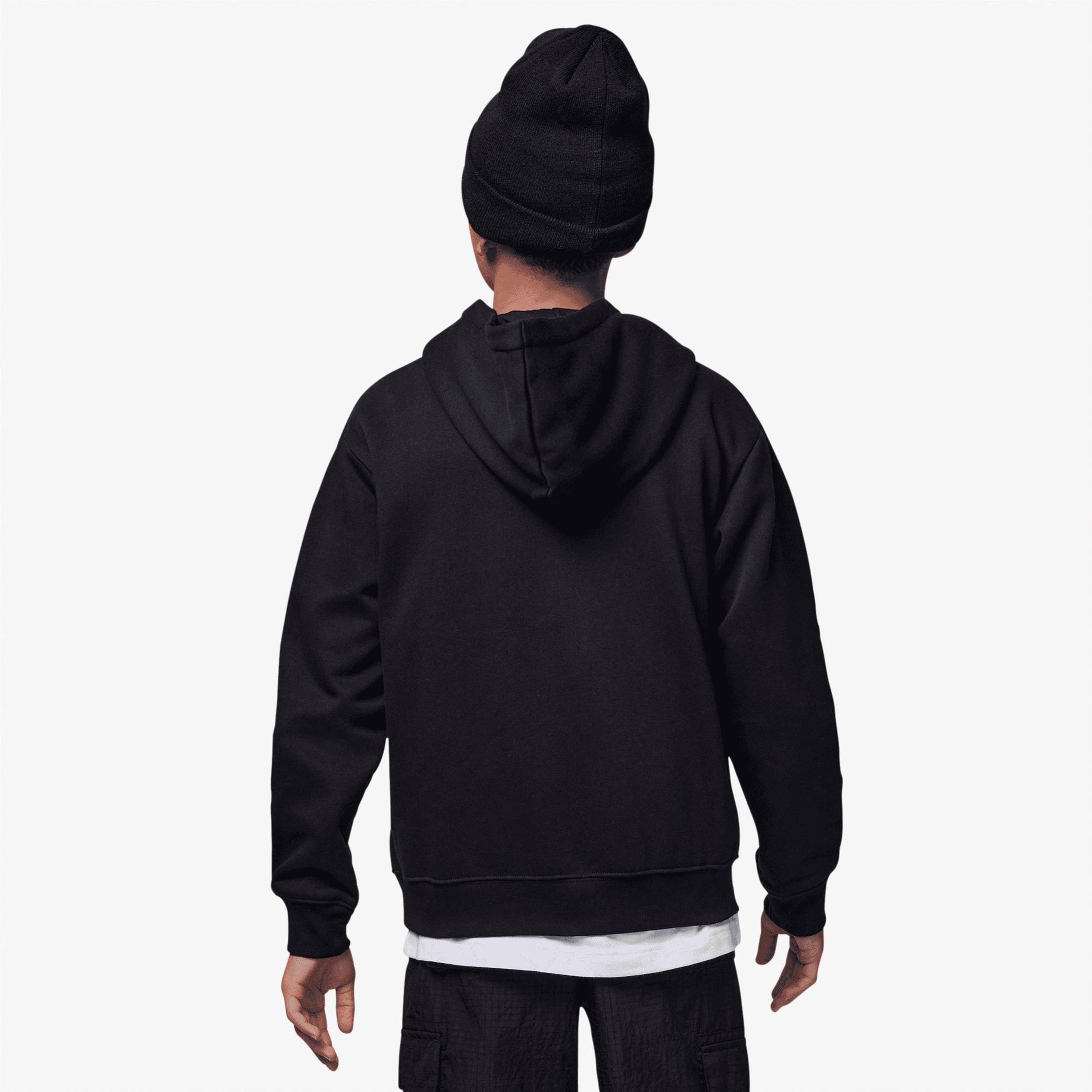 Jordan Fleece Pullover Çocuk Siyah Kapüşonlu Sweatshirt