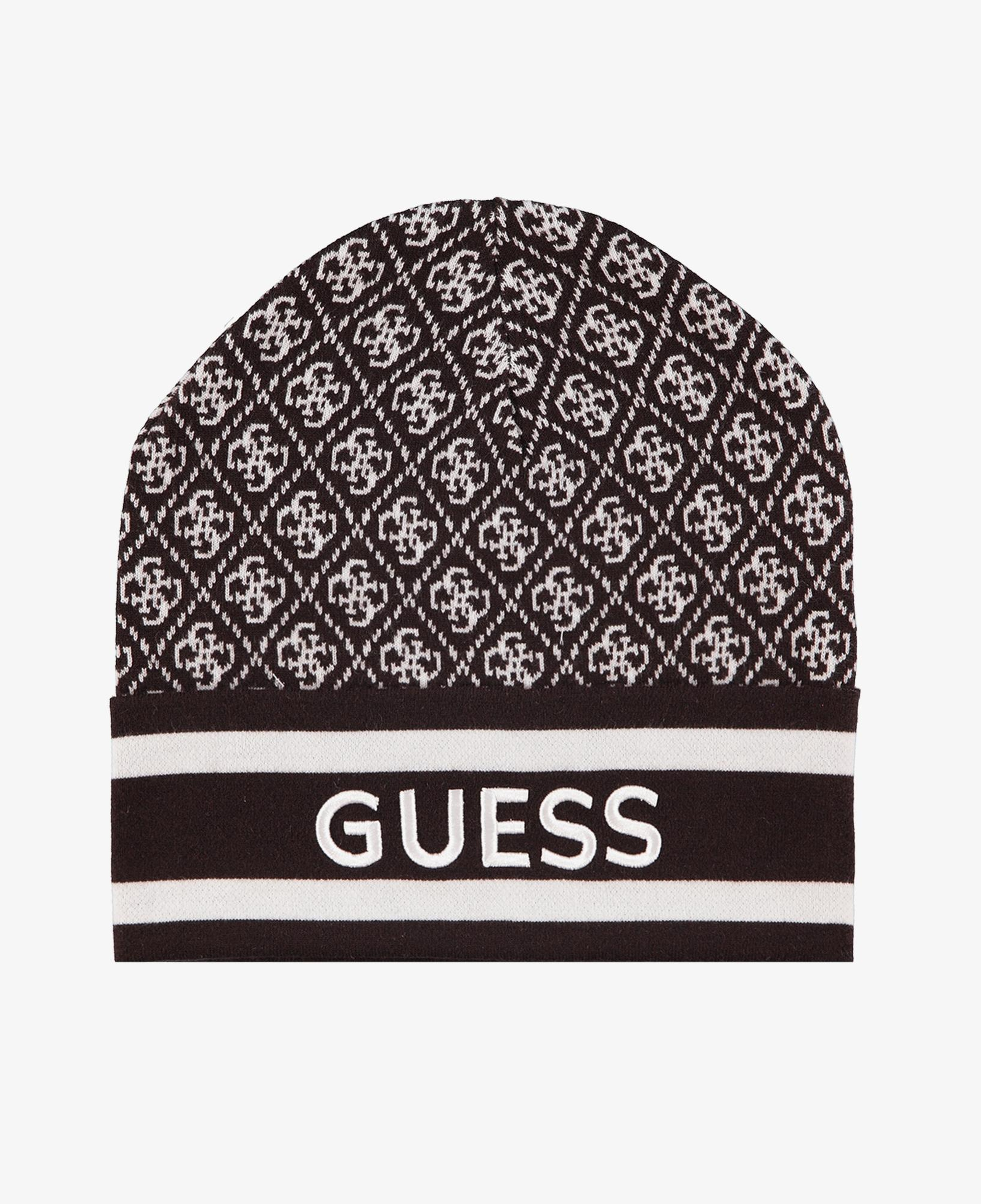 Guess Sevyn 4G Logo Yün Karışımlı Kadın Kahverengi Bere