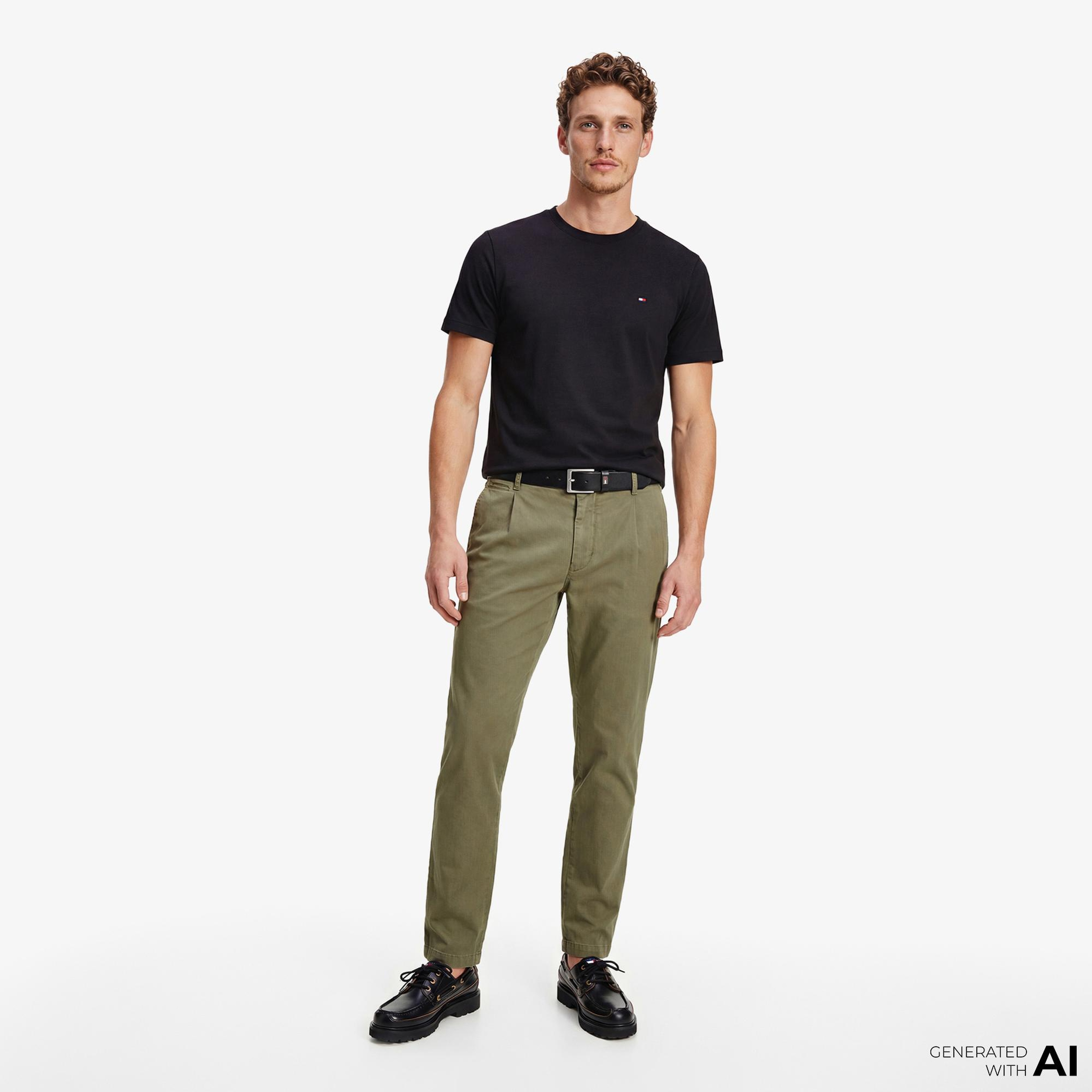 Tommy Hilfiger Elevated Essentials Erkek Siyah T-Shirt