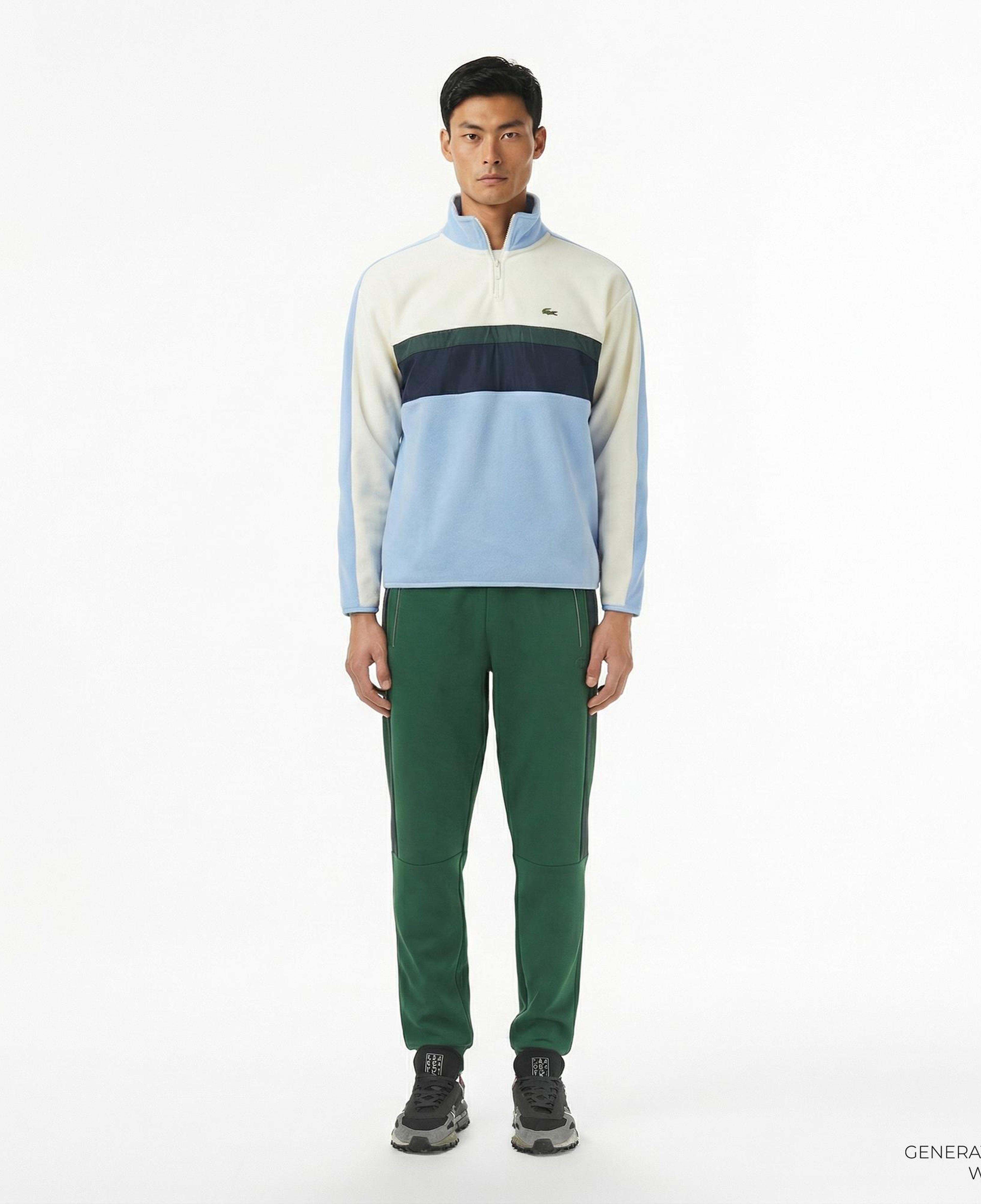 Lacoste Erkek Slim Fit Renk Bloklu Yeşil Eşofman Altı