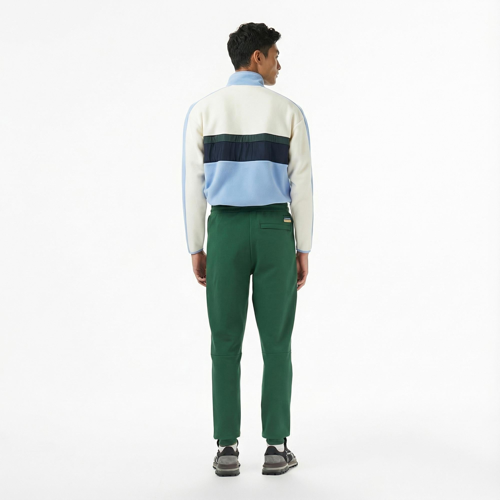 Lacoste Erkek Slim Fit Renk Bloklu Yeşil Eşofman Altı