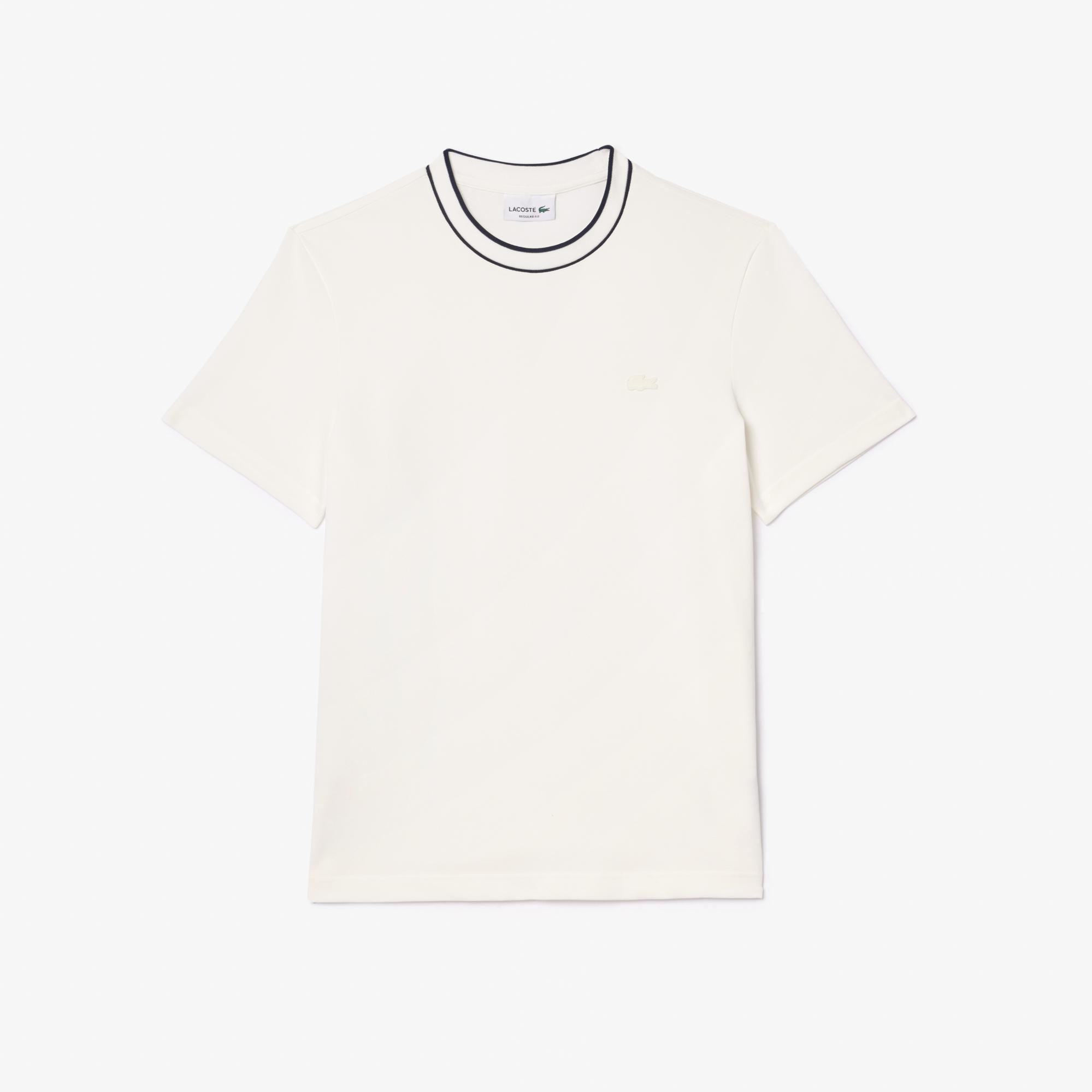 Lacoste Erkek Regular Fit Bisiklet Yaka Beyaz T-Shirt