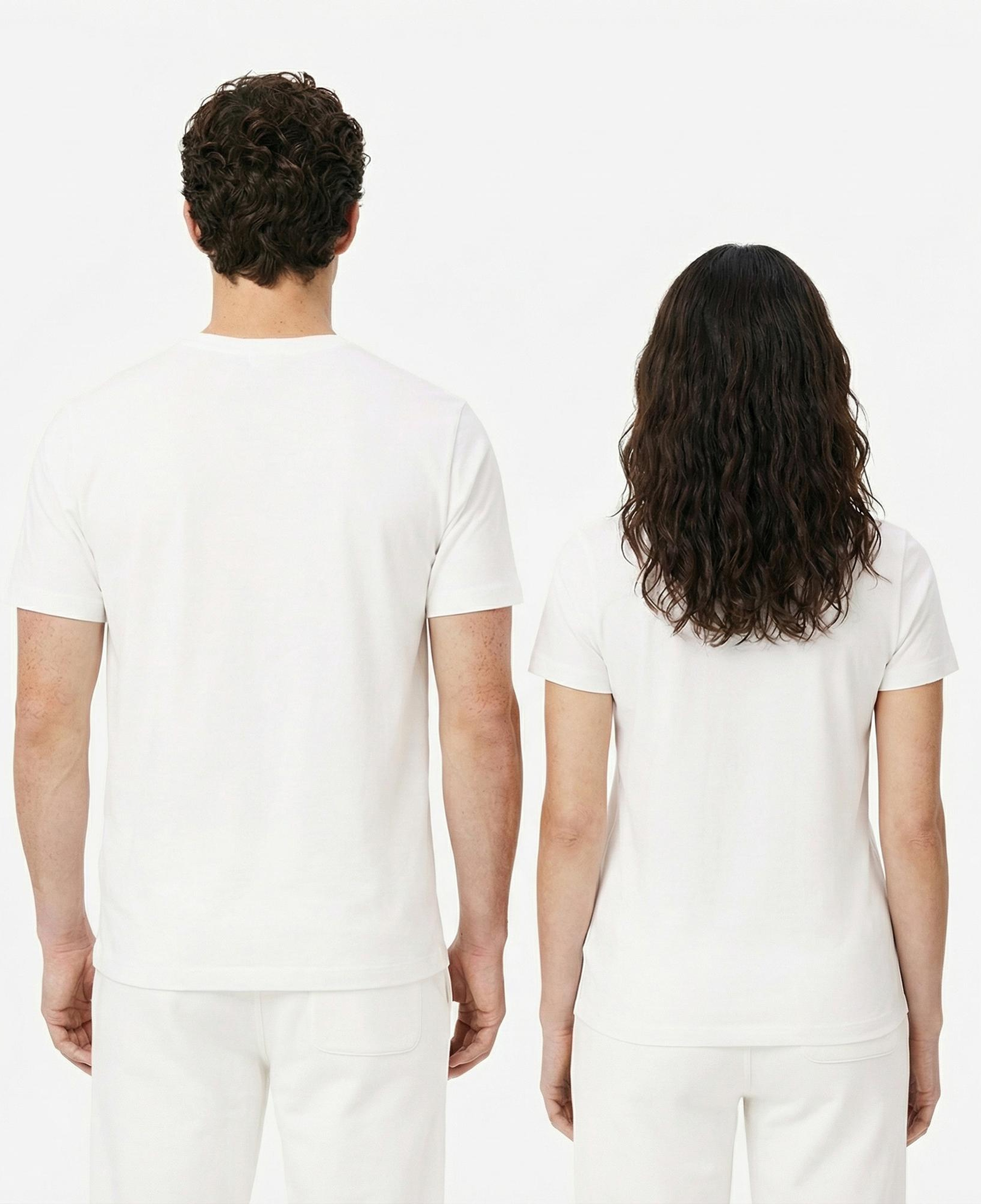 Lacoste Unisex Loose Fit Bisiklet Yaka Beyaz T-Shirt