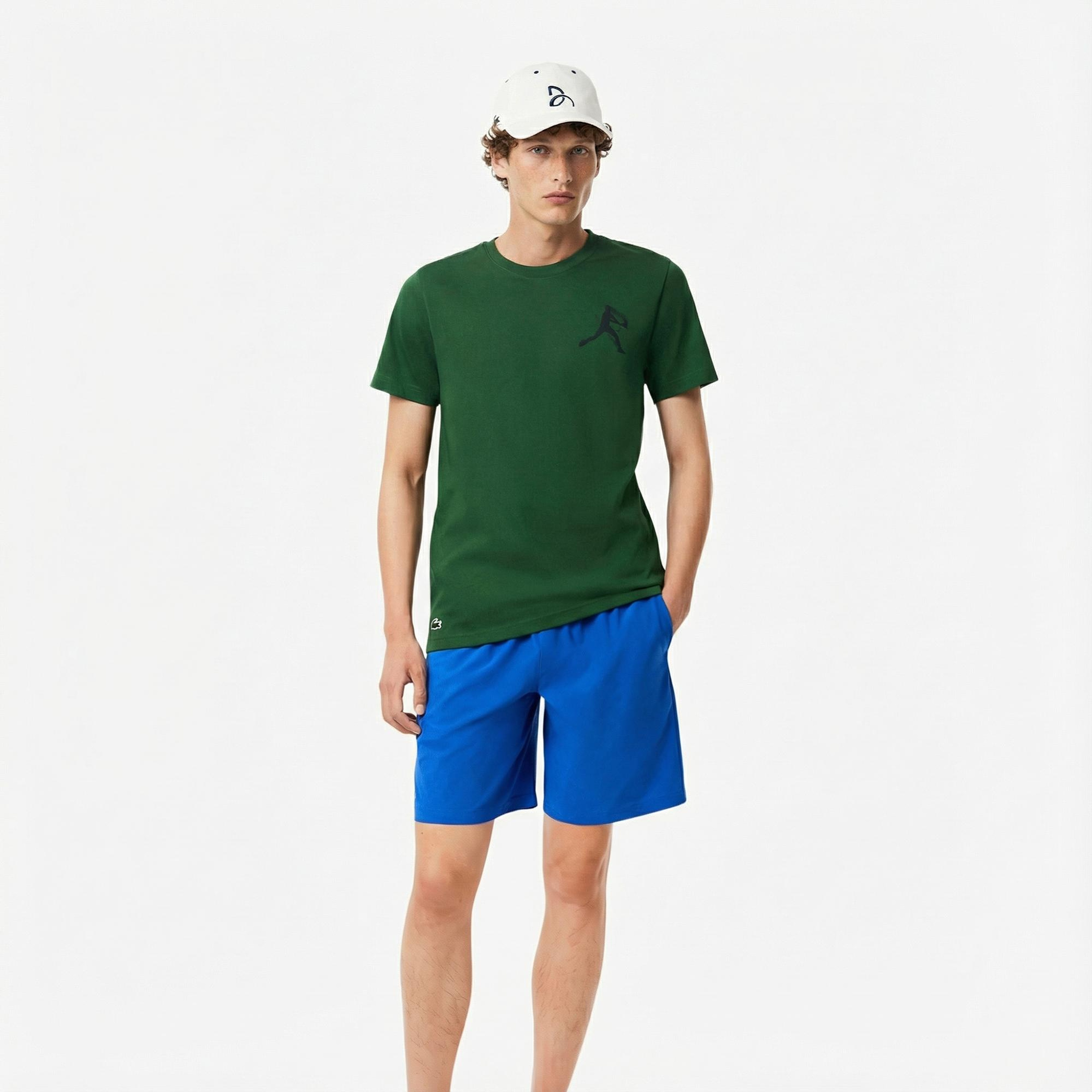 Lacoste Sport X Novak Djokovic Erkek Regular Fit Bisiklet Yaka Yeşil T-Shirt
