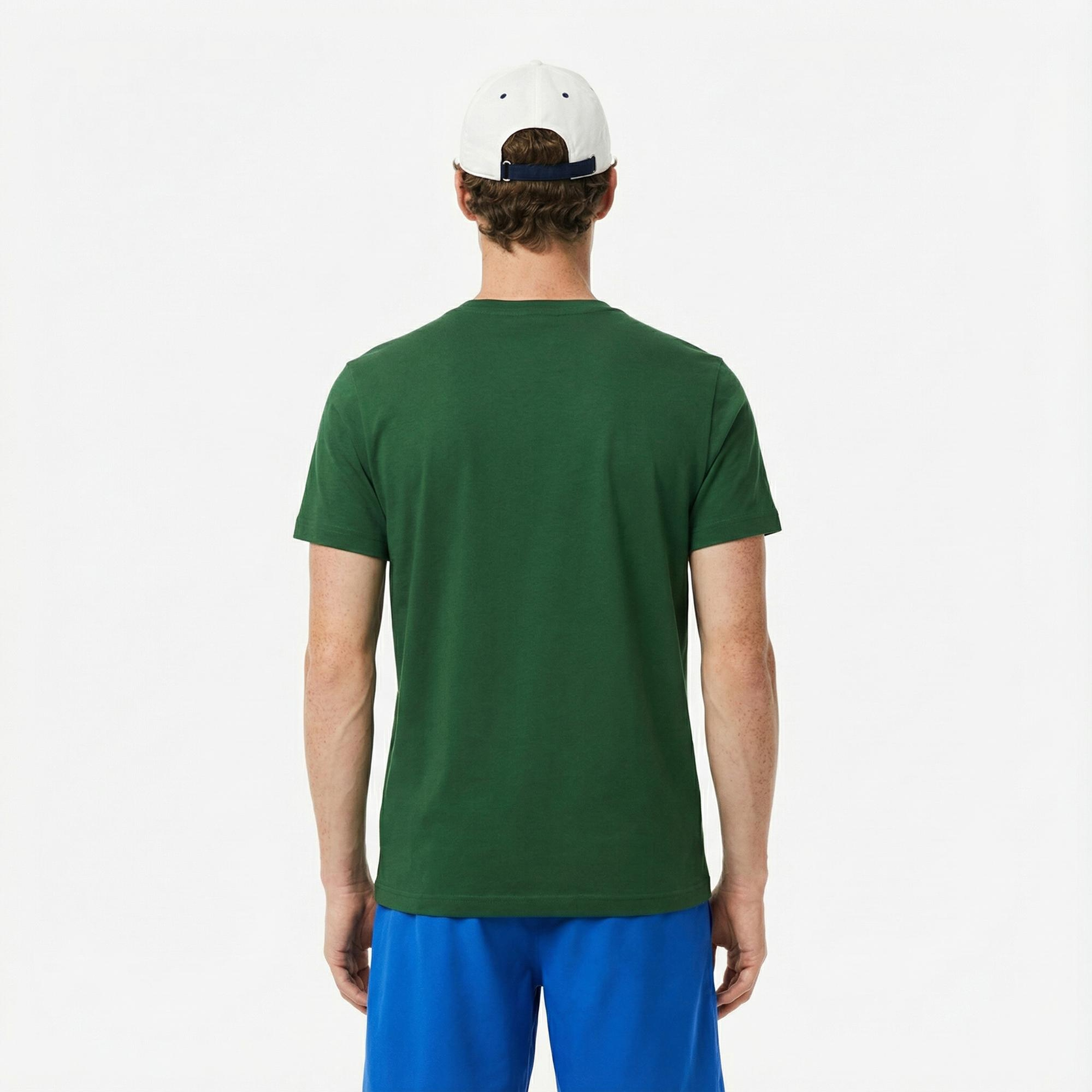 Lacoste Sport X Novak Djokovic Erkek Regular Fit Bisiklet Yaka Yeşil T-Shirt