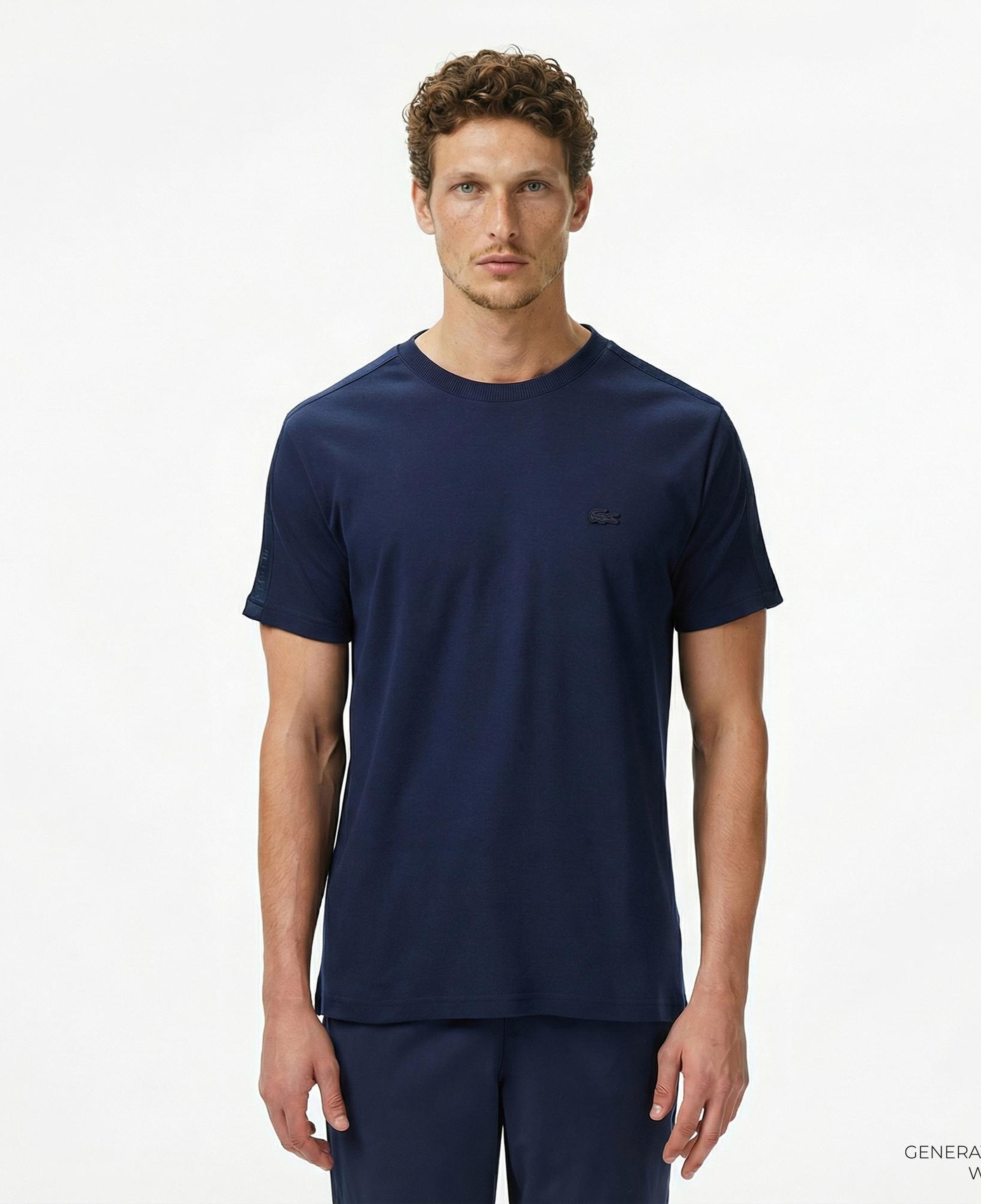 Lacoste Erkek Regular Fit Bisiklet Yaka Lacivert T-Shirt