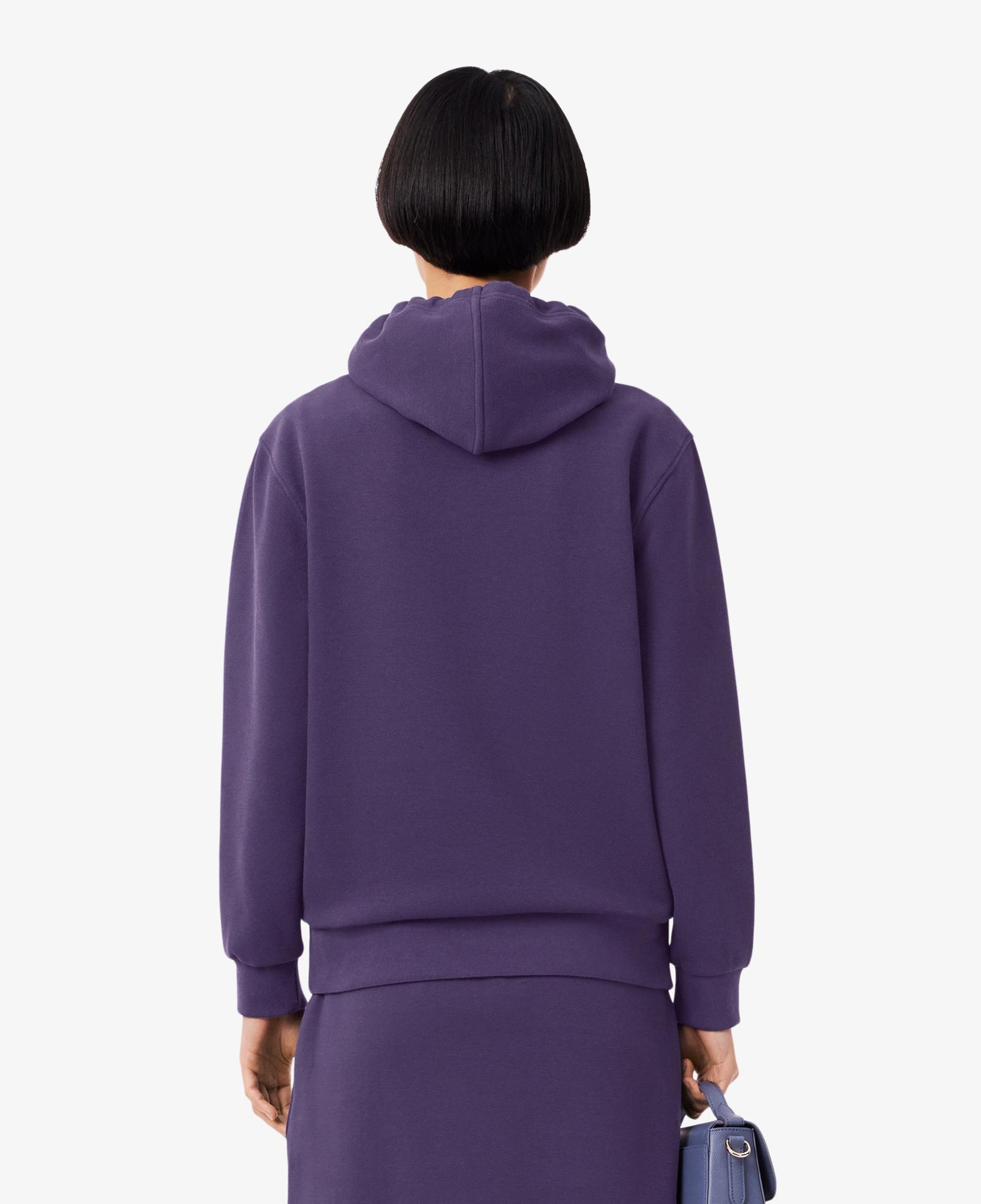 Lacoste Kadın Relaxed Fit Kapüşonlu Mor Sweatshirt