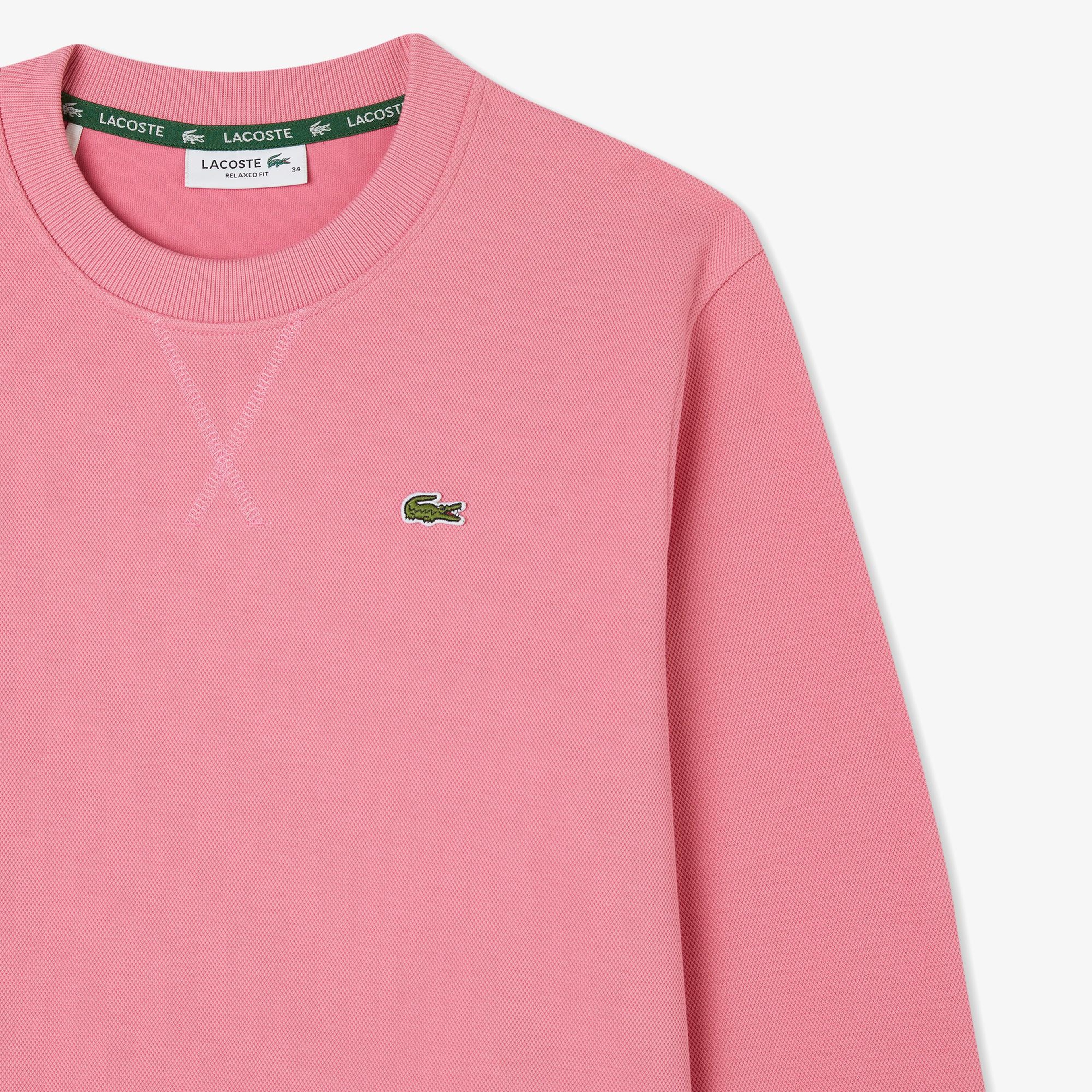 Lacoste Kadın Relaxed Fit Bisiklet Yaka Pembe Sweatshirt