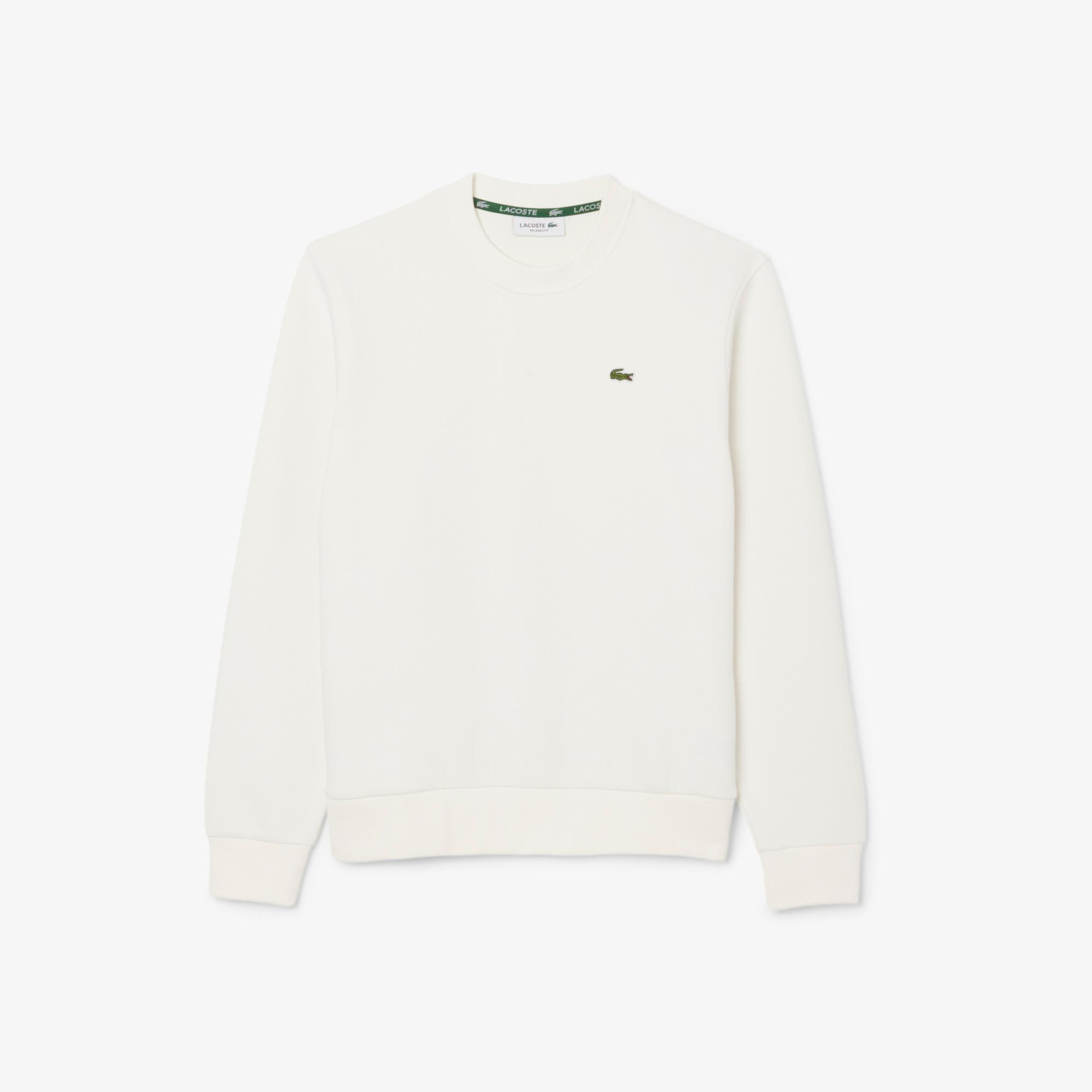 Lacoste Kadın Relaxed Fit Bisiklet Yaka Beyaz Sweatshirt