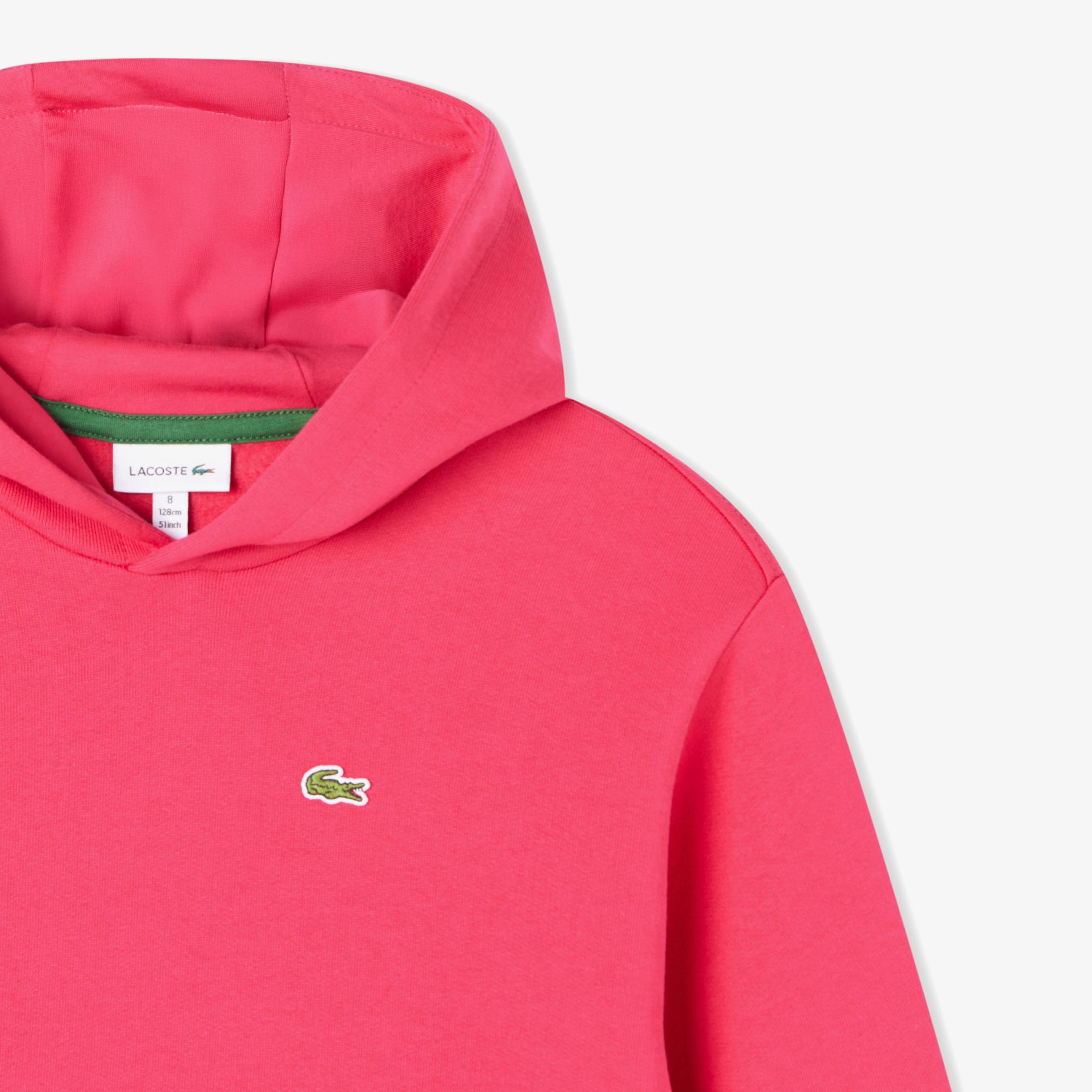 Lacoste Çocuk Kapüşonlu Pembe Sweatshirt