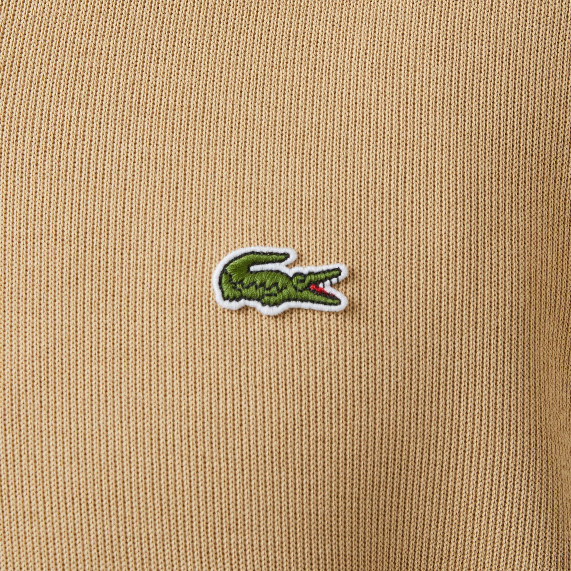Lacoste Erkek Classic Fit Yarım Fermuarlı Bej Sweatshirt