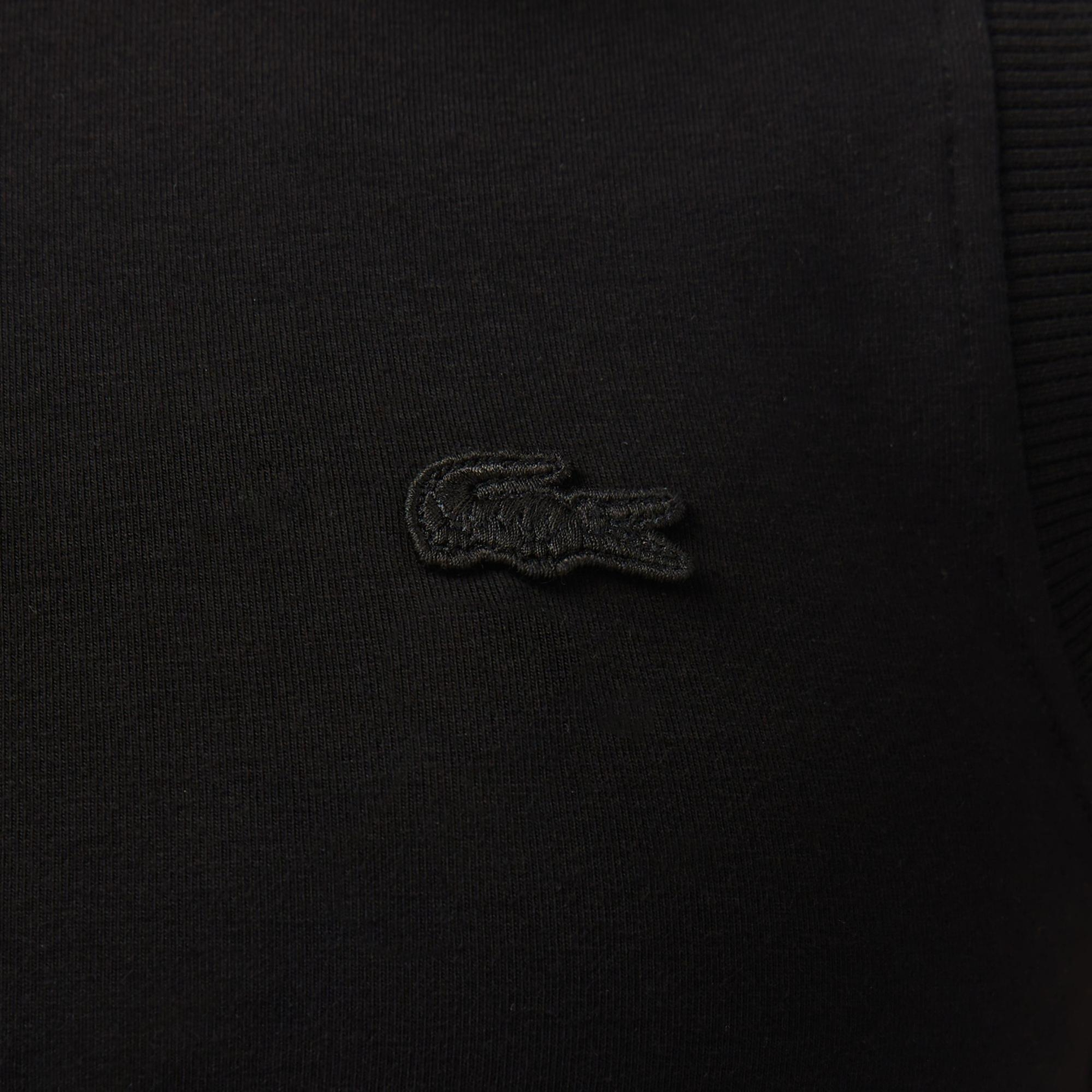 Lacoste Kadın Slim Fit Kolsuz Bisiklet Yaka Siyah T-Shirt