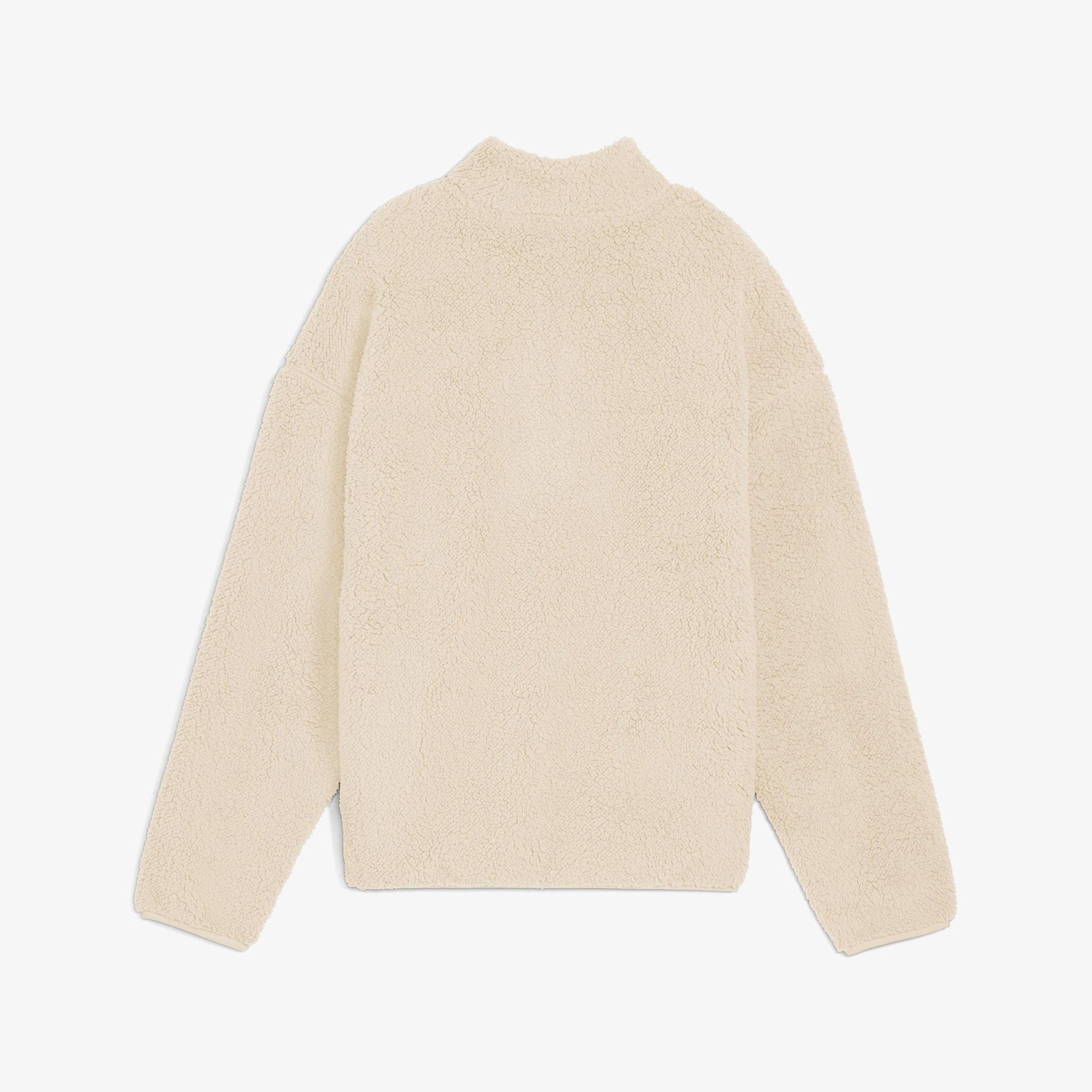 Puma Essential Elevated Half-Zip Crew Kadın Krem Rengi Sweatshirt