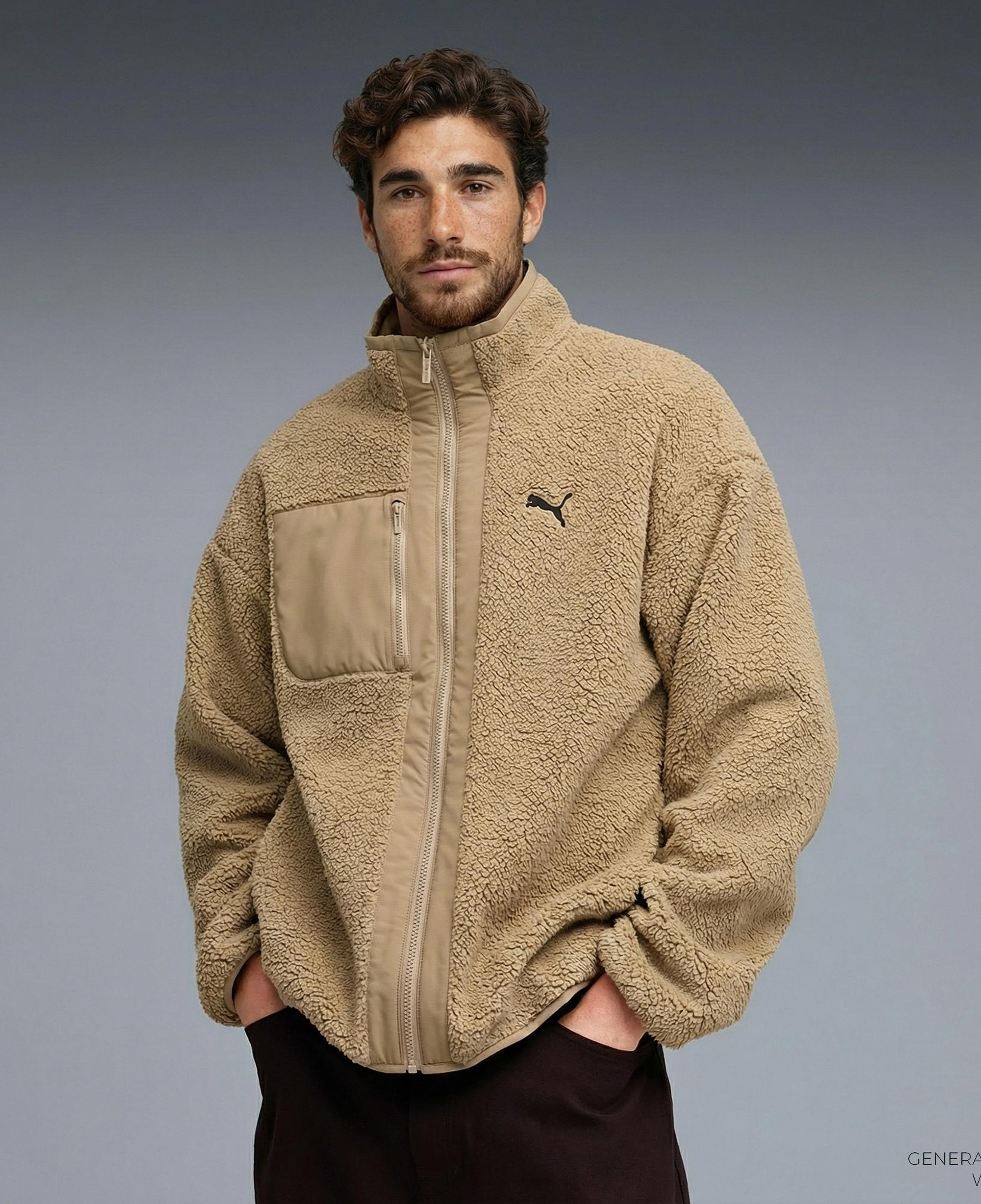 Puma Reversible Sherpa  Erkek Bej Ceket