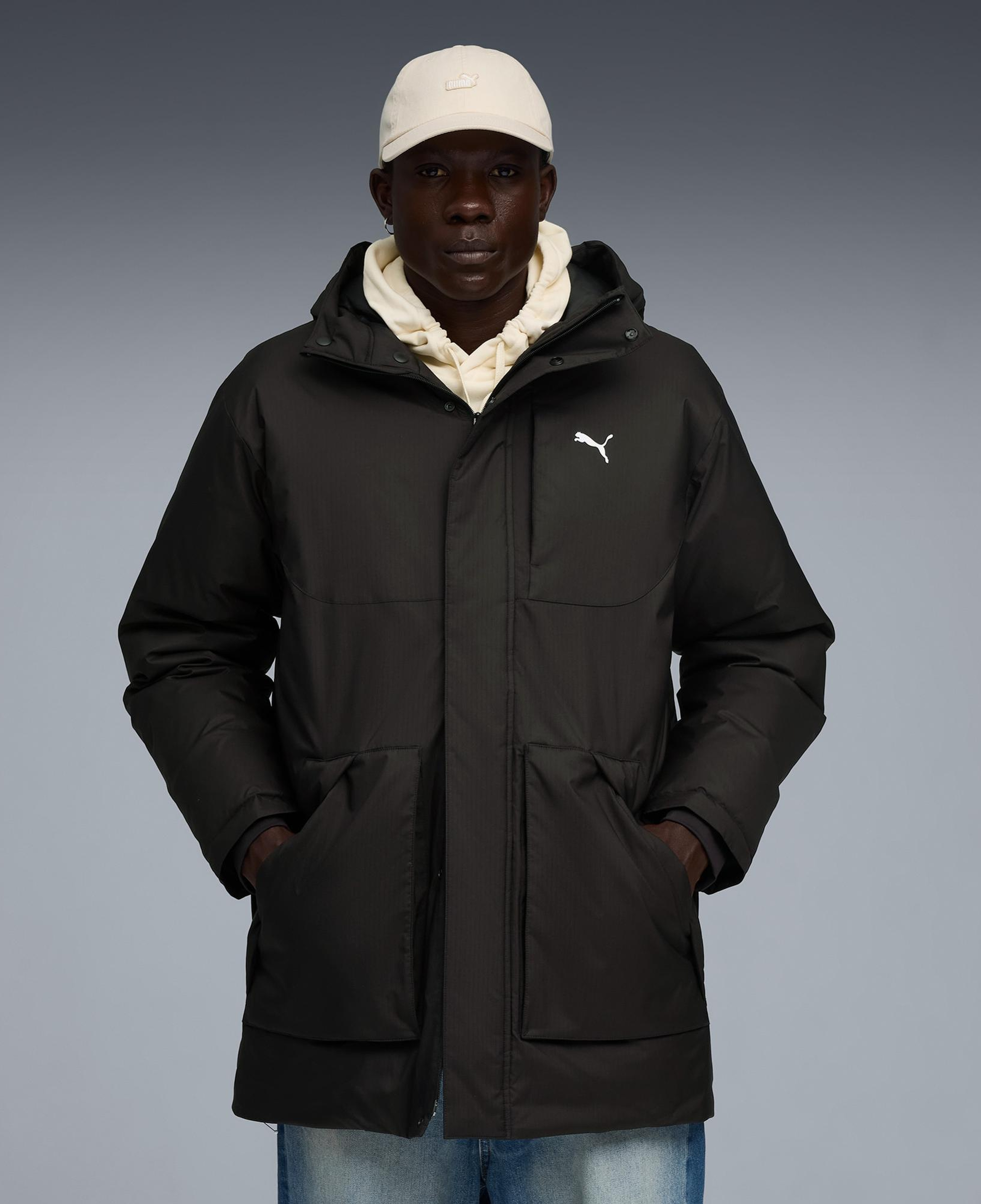 Puma Protective Hooded Down Erkek Siyah Mont