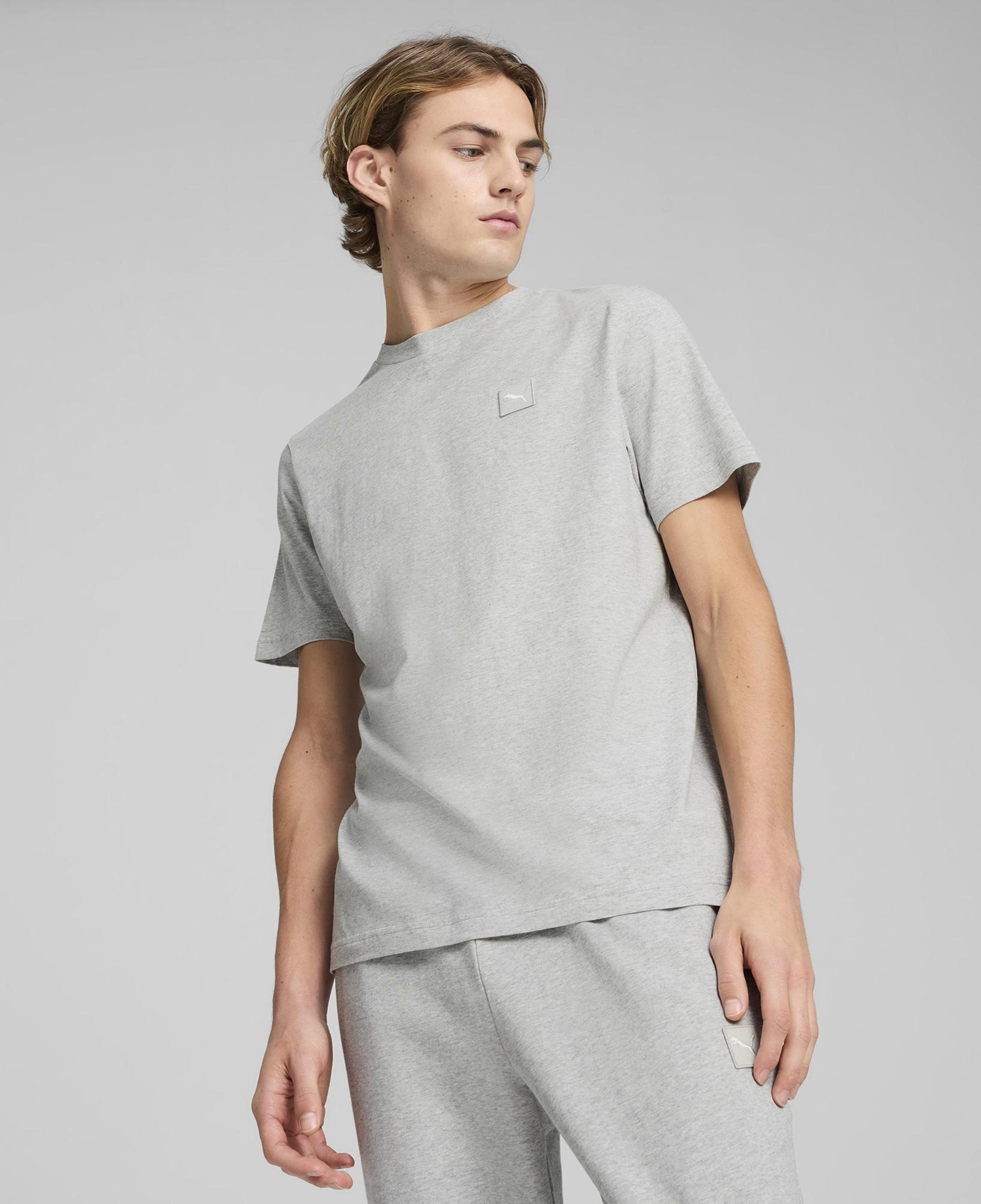 Puma Elevated Erkek Gri T-Shirt