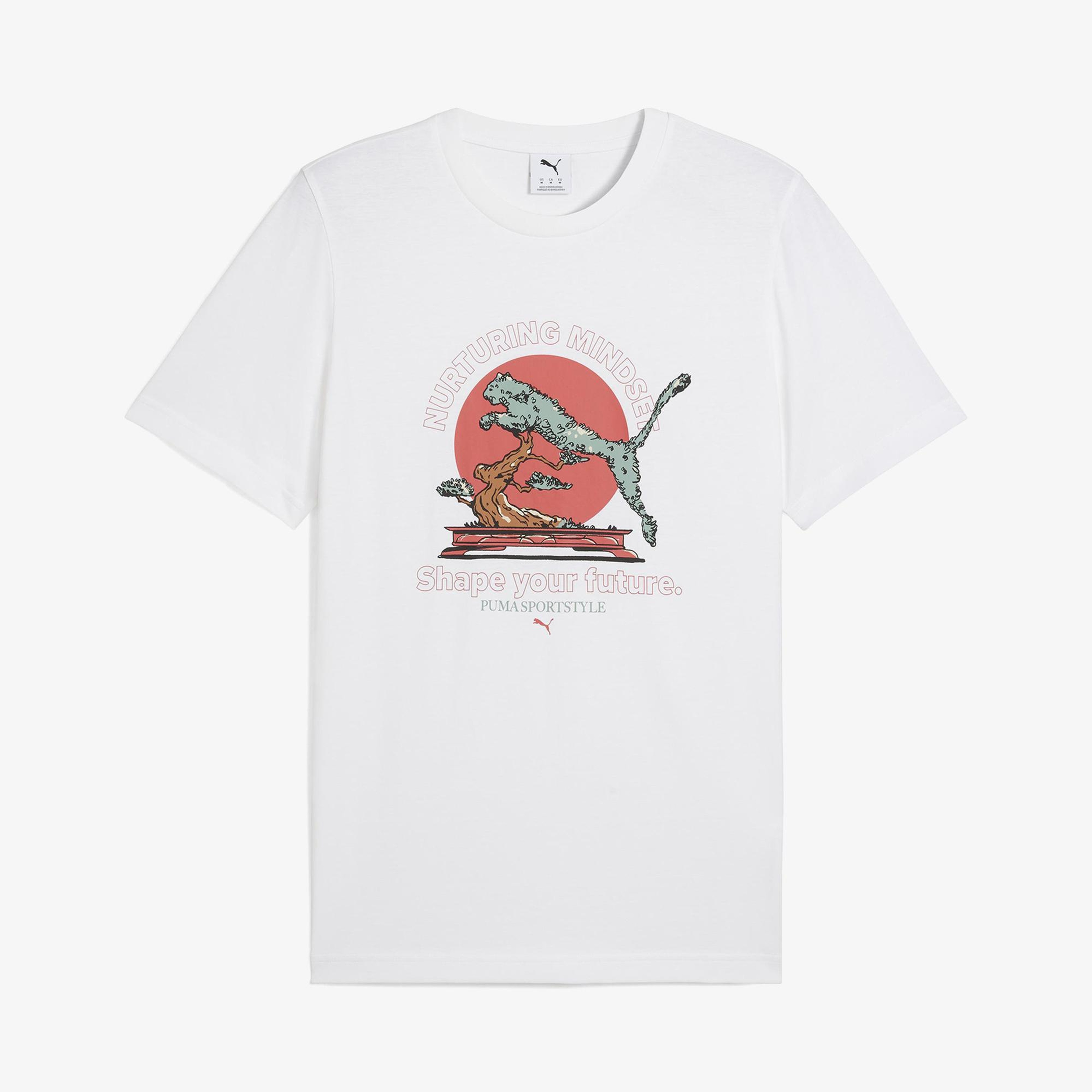 Puma Graphics Bonsai Erkek Beyaz T-Shirt