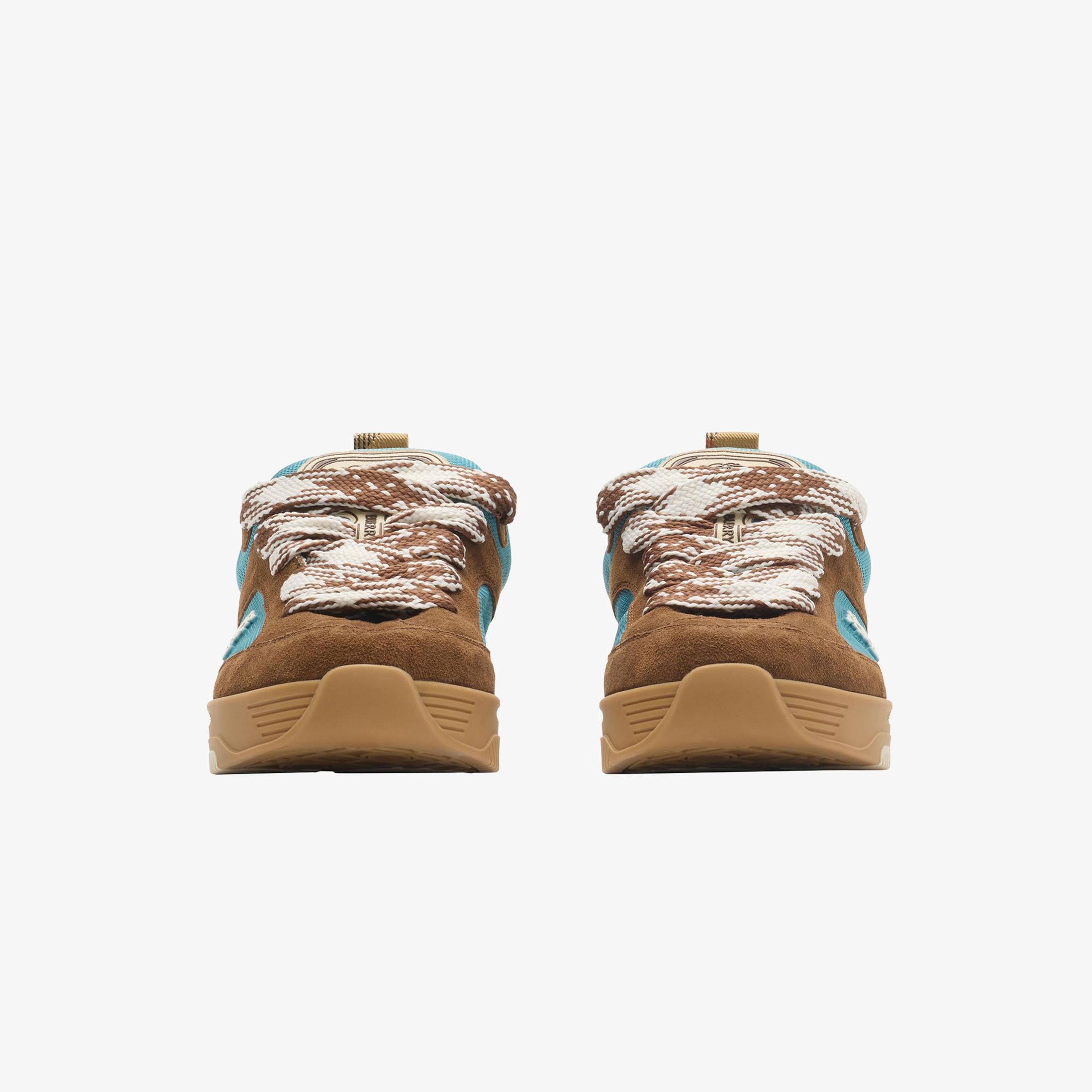 Burberry Suede And Mesh Arc Erkek Kahverengi Sneaker