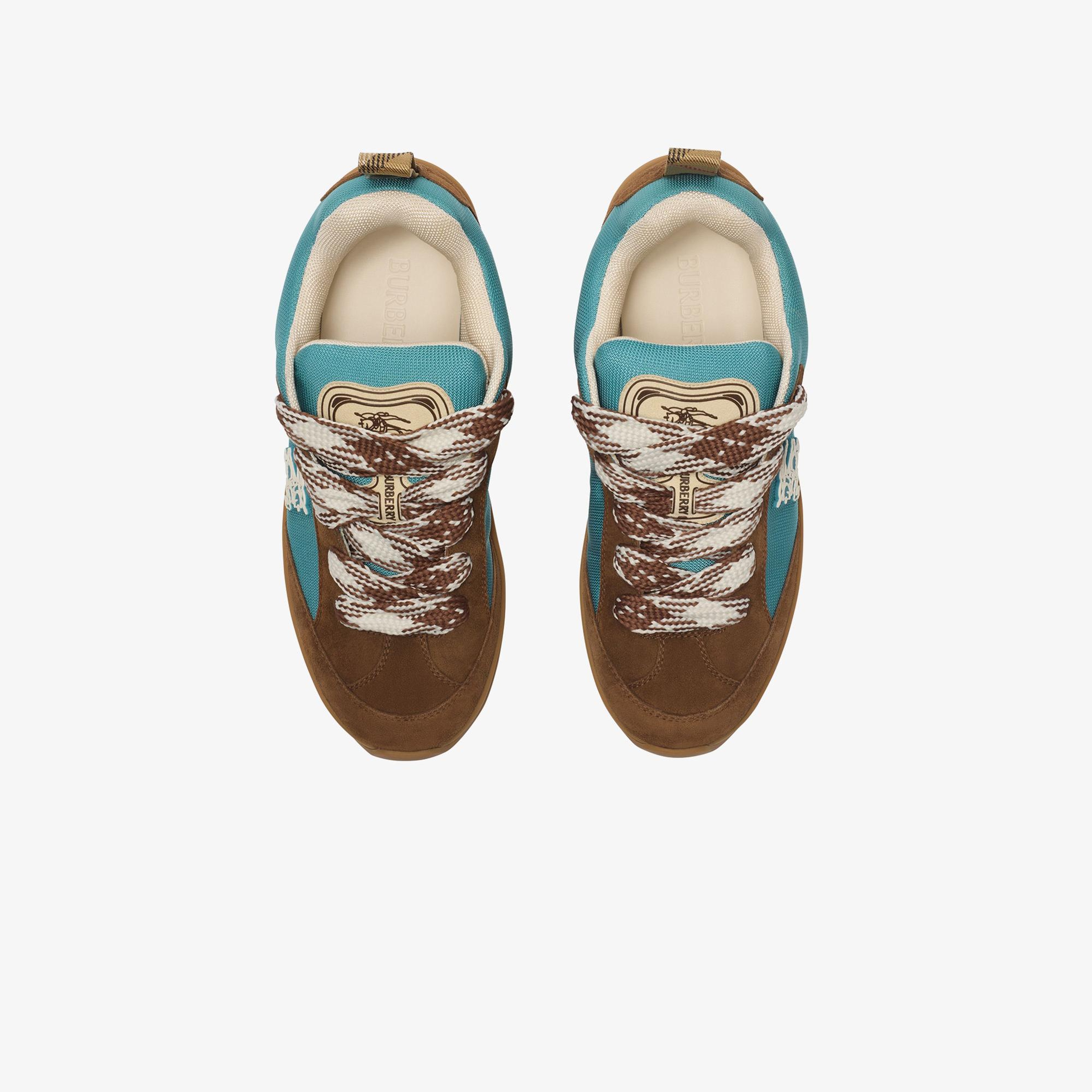 Burberry Suede And Mesh Arc Erkek Kahverengi Sneaker