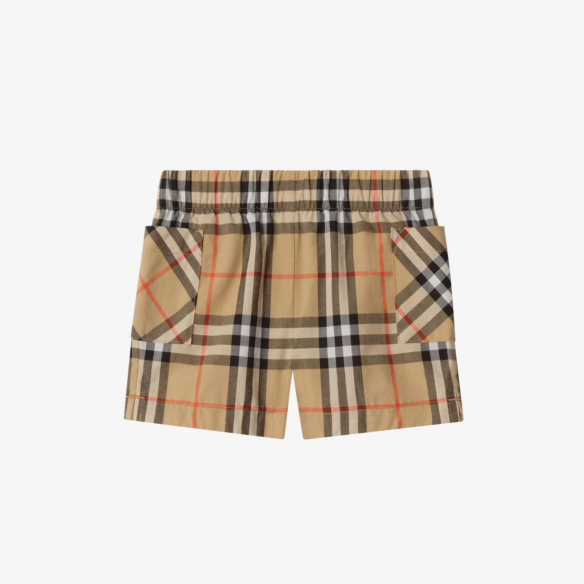 Burberry Check Cotton Çocuk Bej Bebek Seti