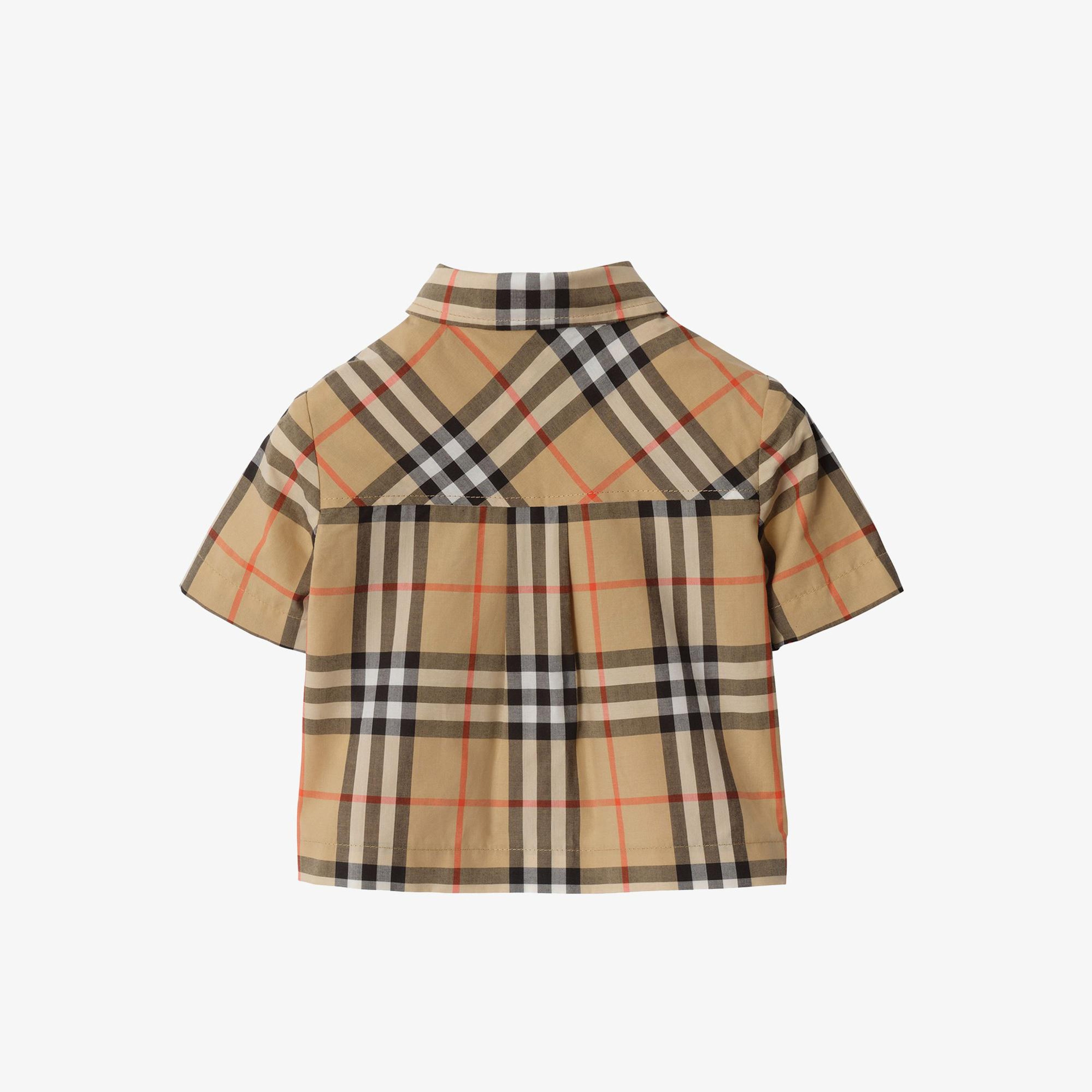 Burberry Check Cotton Çocuk Bej Bebek Seti