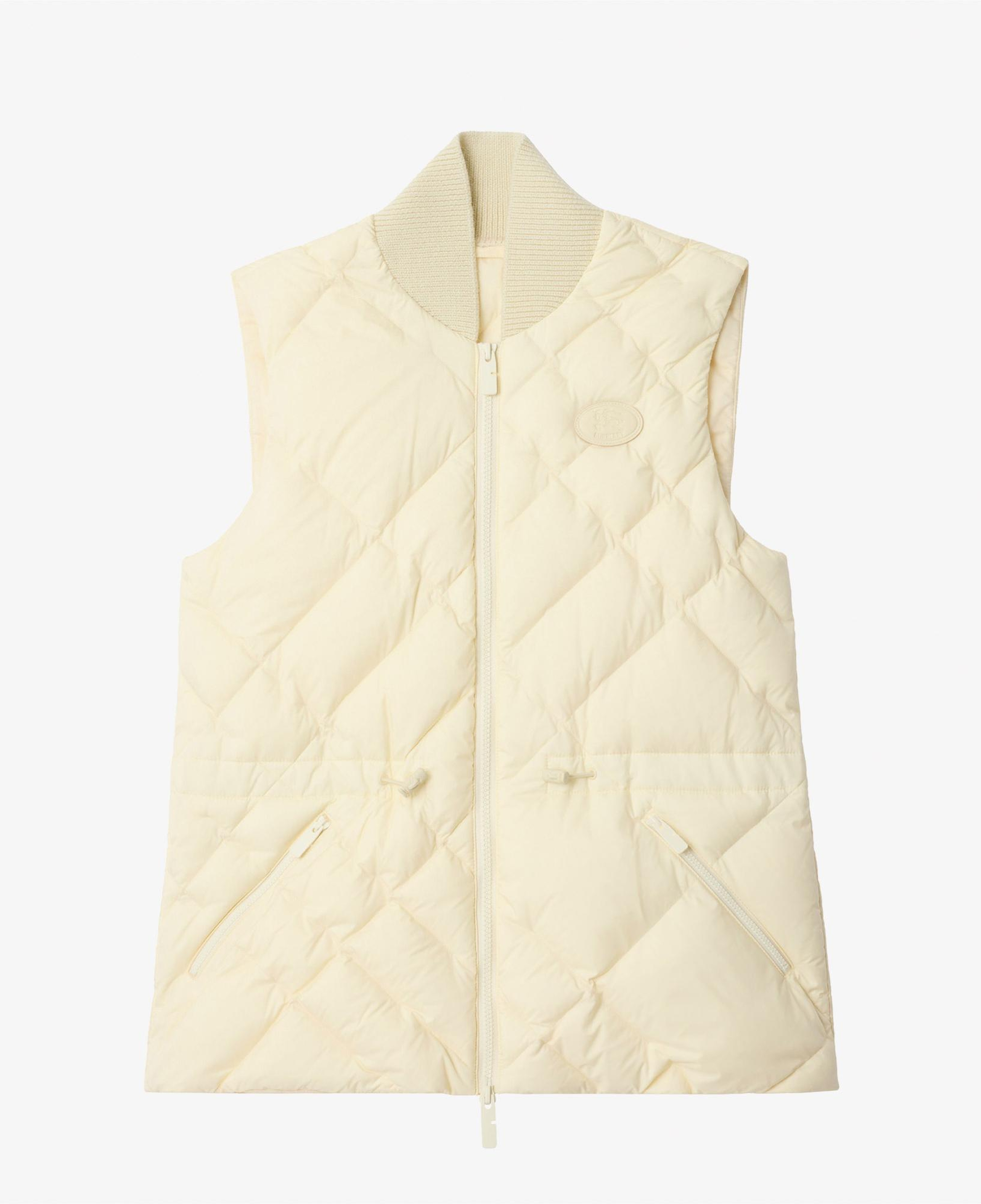 Burberry Check-Stitch Nylon Gilet Kadın Beyaz Yelek