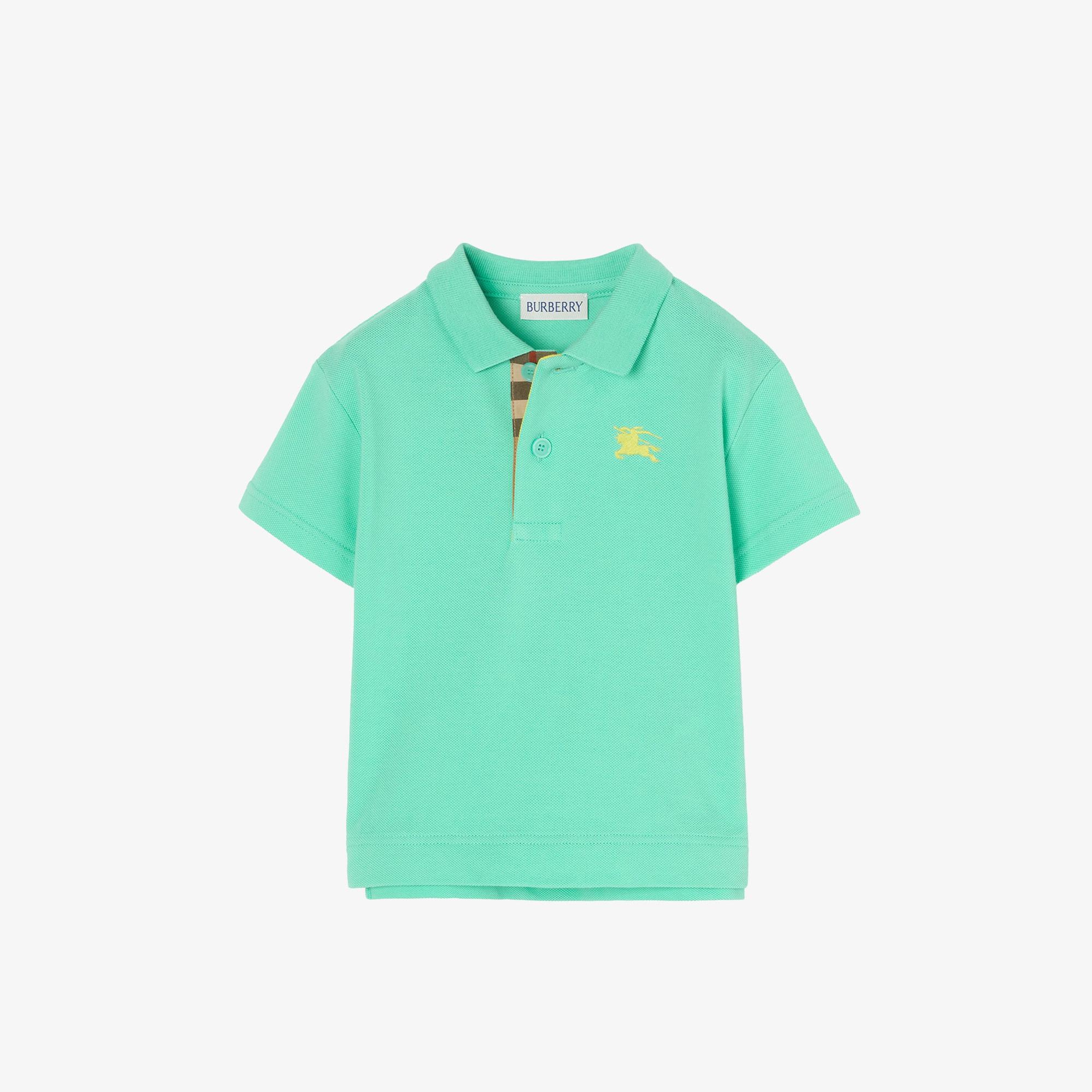 Burberry Cotton Piqua Çocuk Yeşil Polo