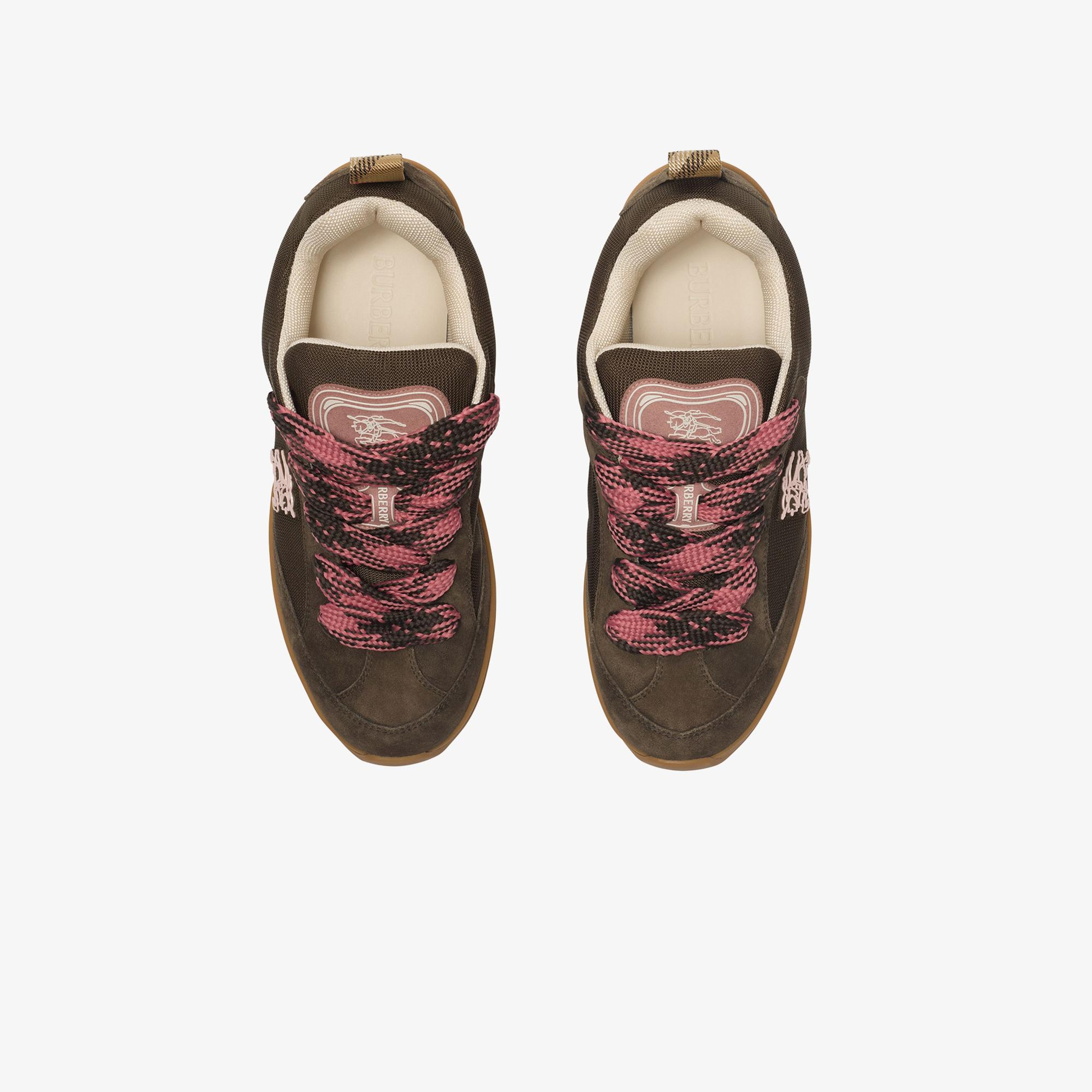 Burberry Suede And Mesh Arc Erkek Kahverengi Sneaker