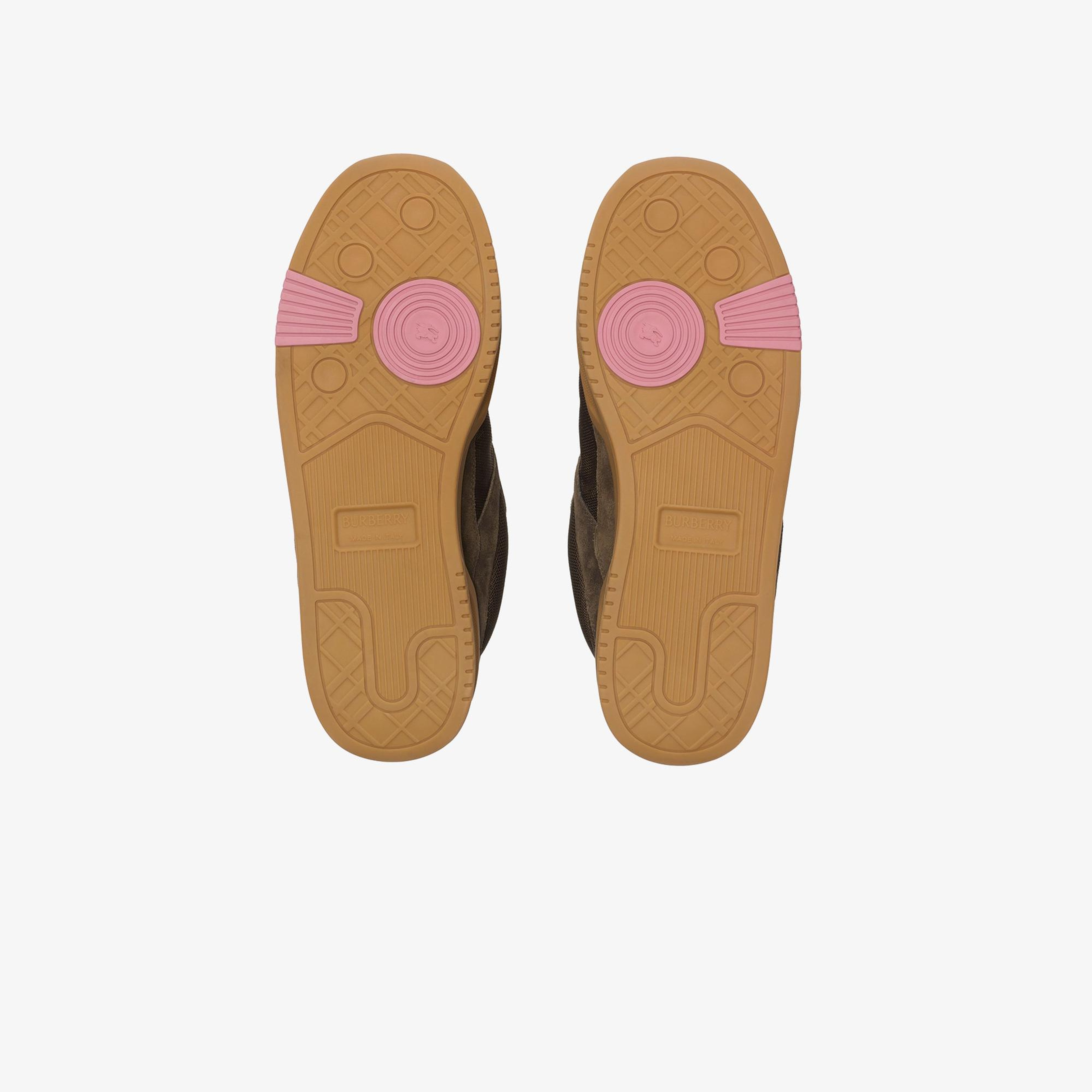 Burberry Suede And Mesh Arc Erkek Kahverengi Sneaker