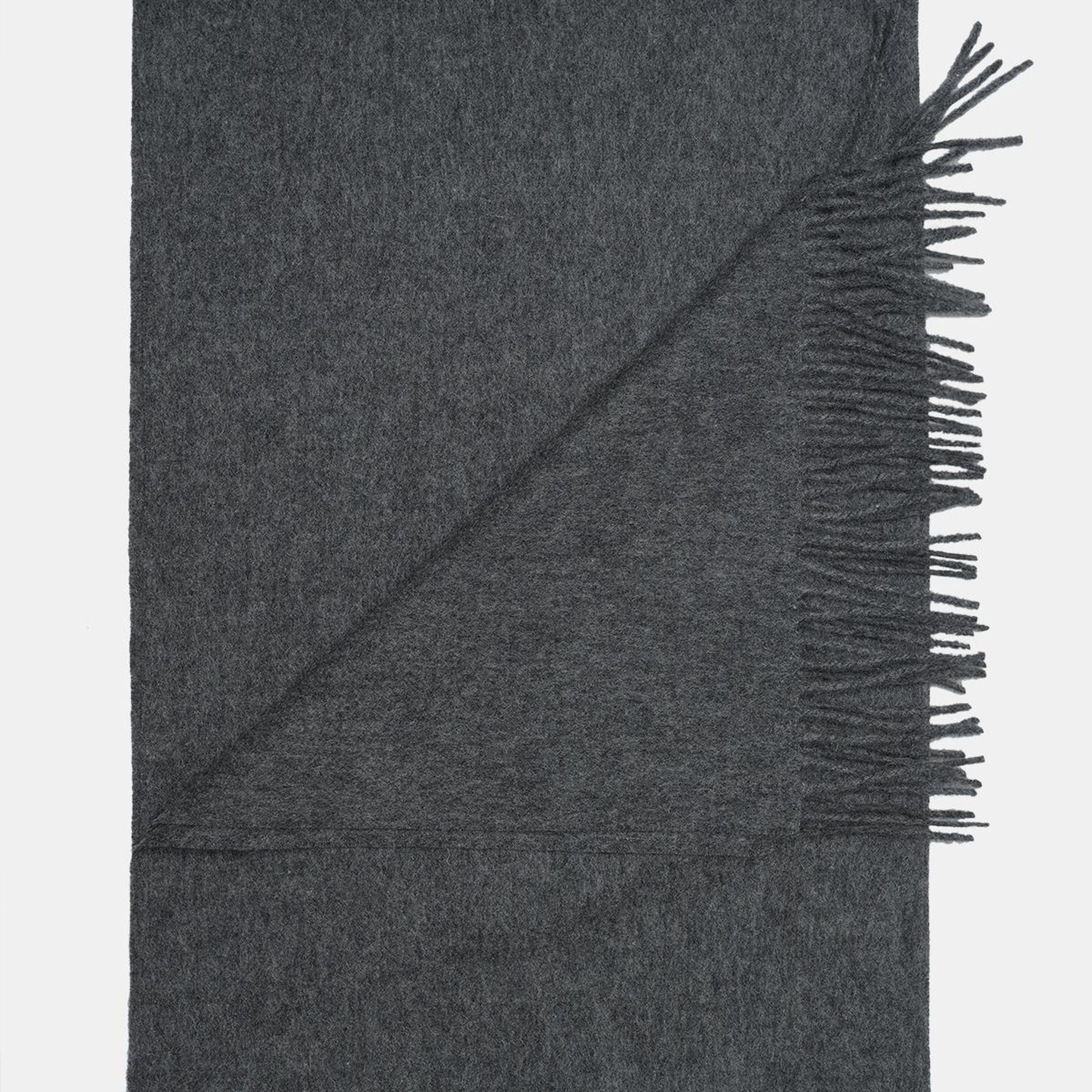 Erkek Gri Yün Kaşkol