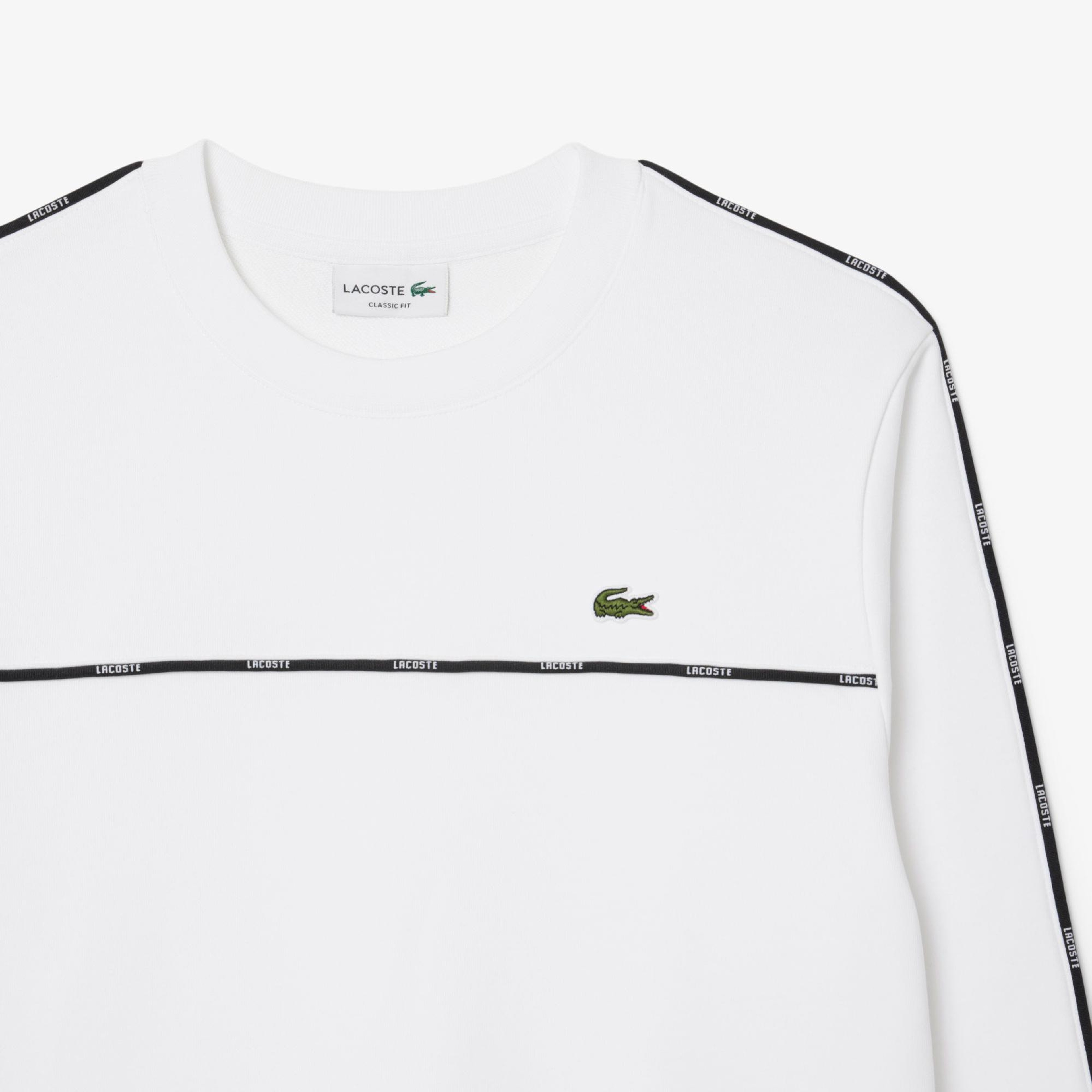 Lacoste Erkek Classic Fit Beyaz Sweatshirt