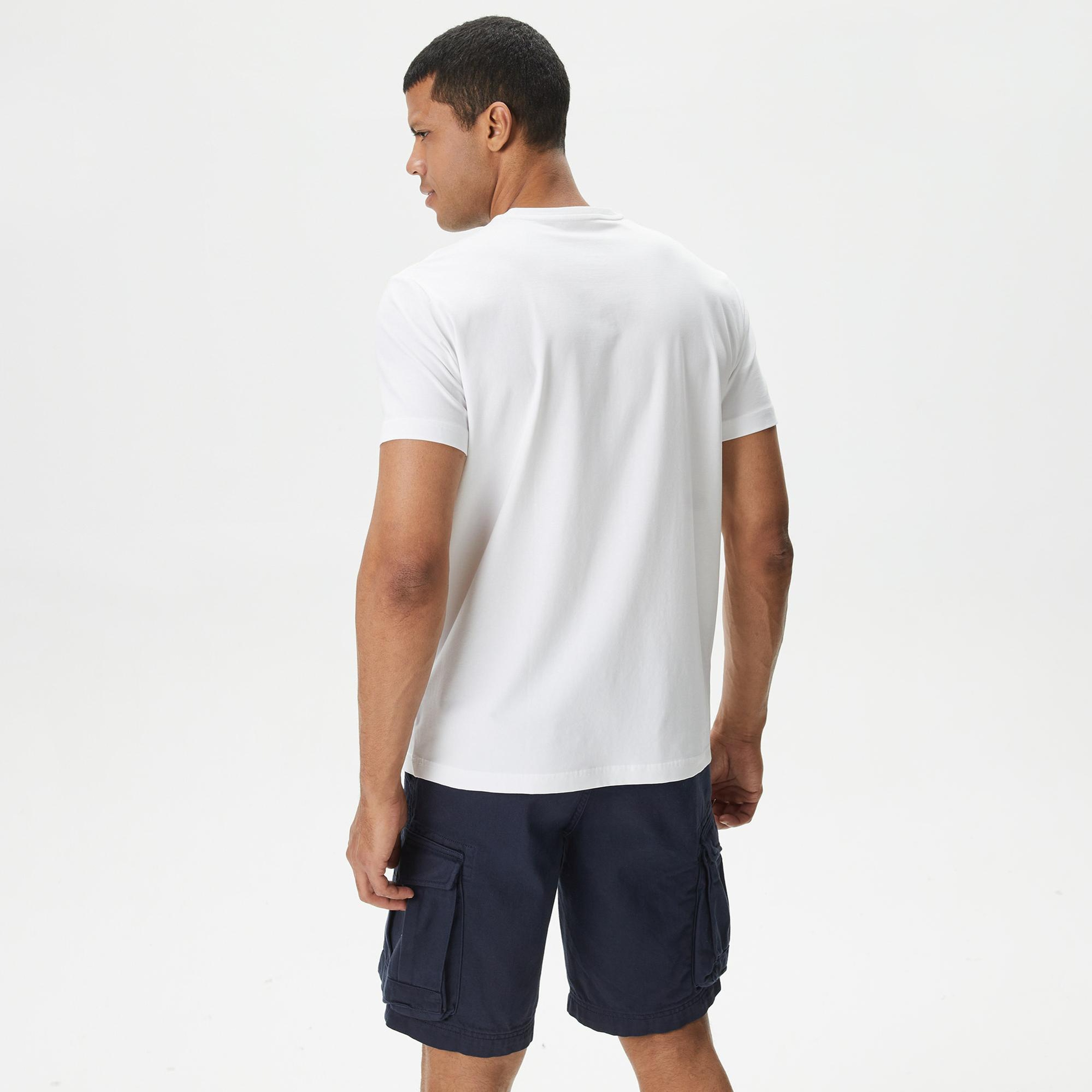 Nautica Erkek Beyaz Standart Fit T-Shirt
