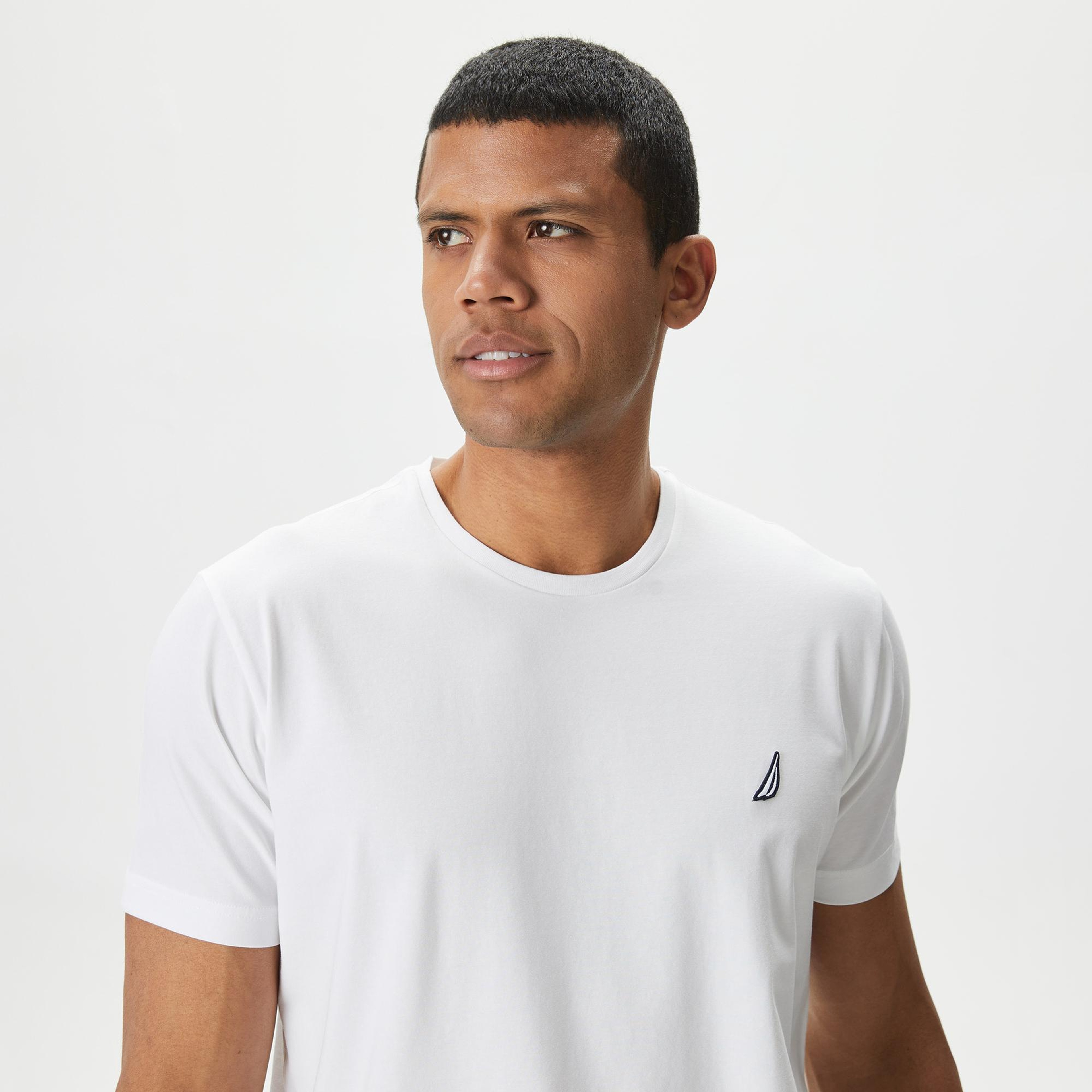 Nautica Erkek Beyaz Standart Fit T-Shirt