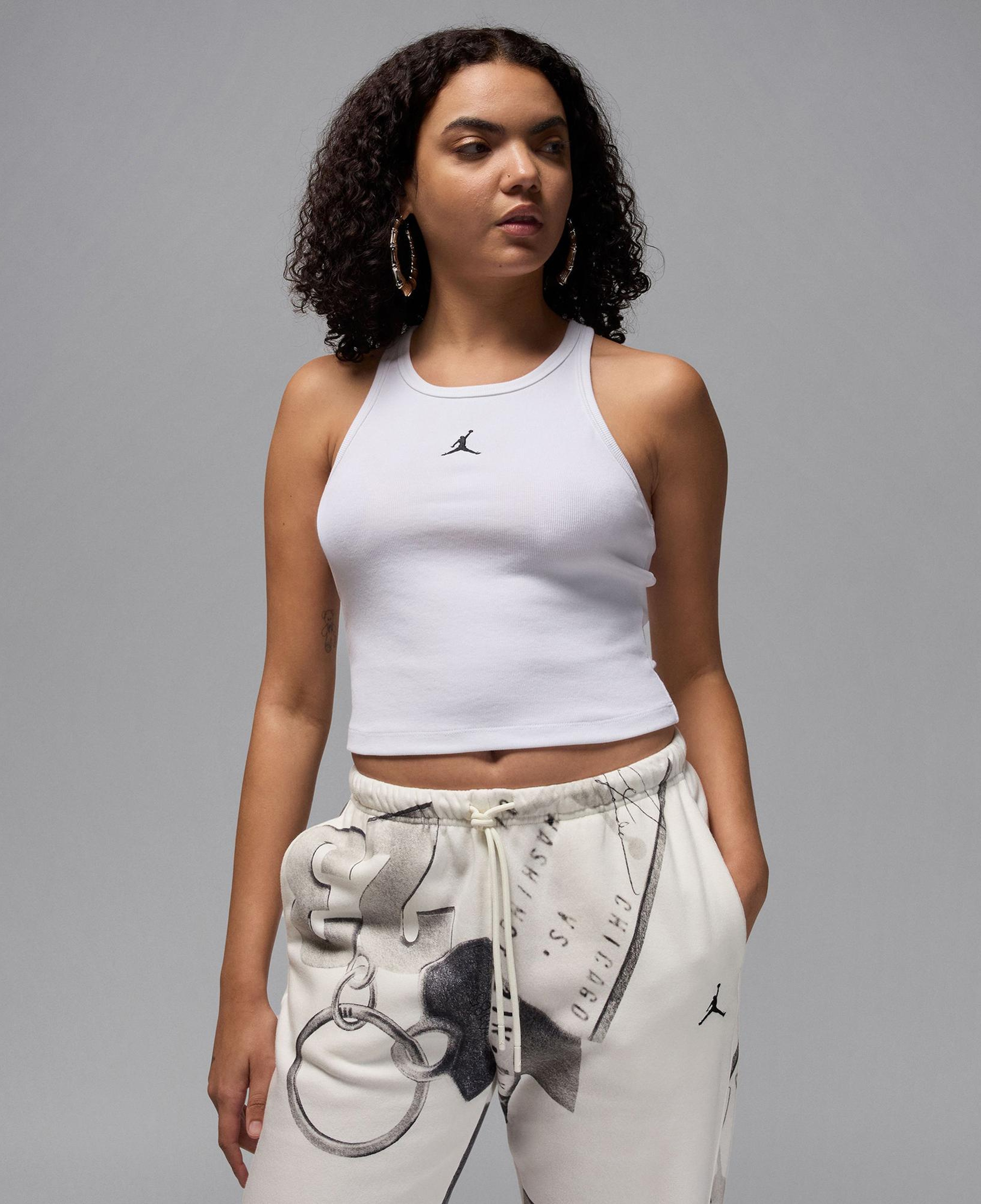 Jordan Essentials Kadın Beyaz Kolsuz T-Shirt