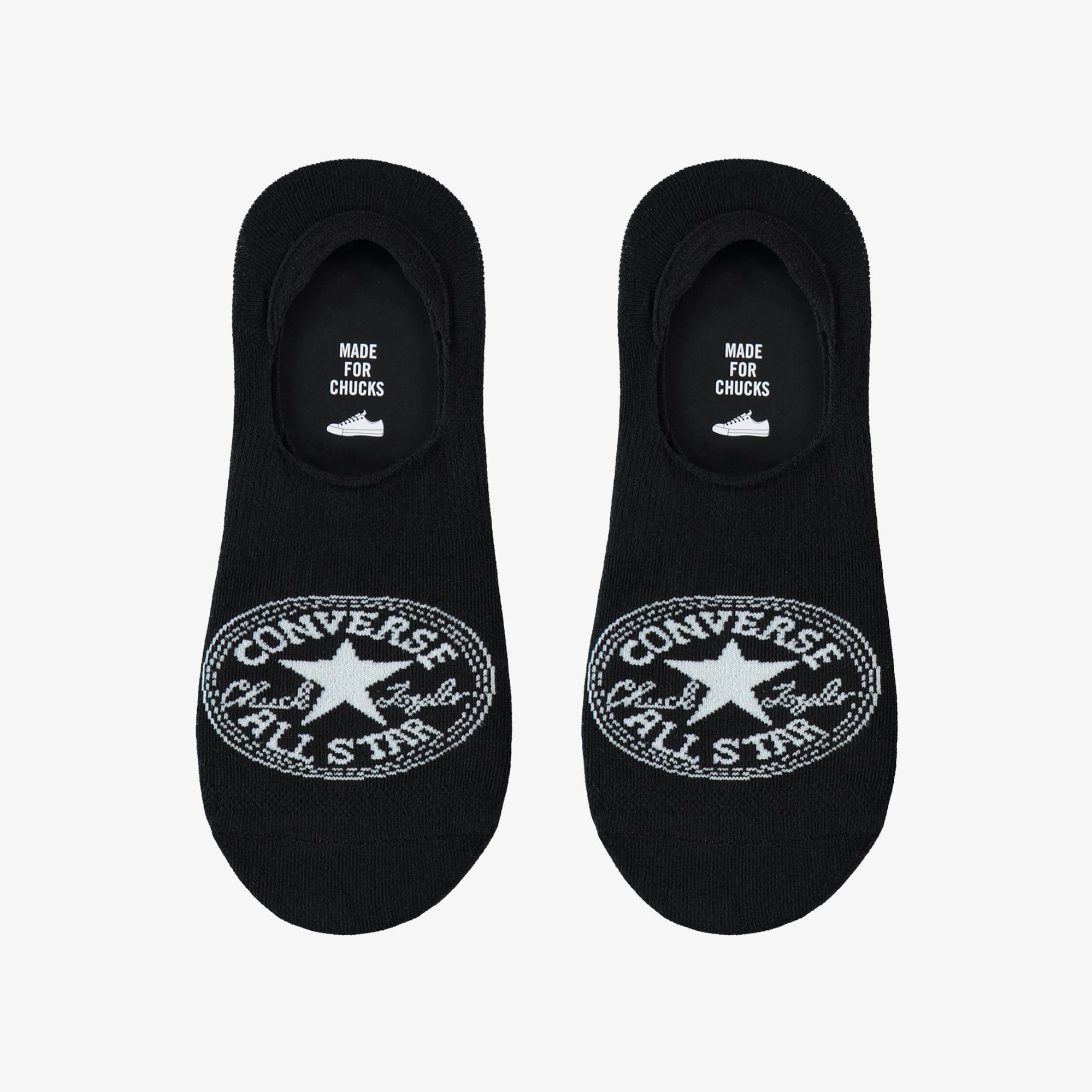 Converse Chuck Taylor Unisex 2'li Siyah Babet Çorap