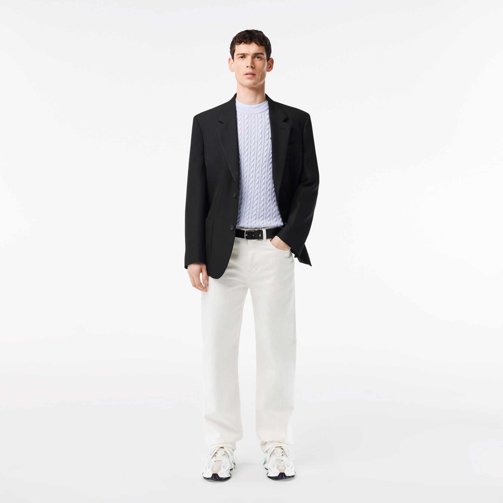 Lacoste Elegance Erkek Deri Siyah Kemer