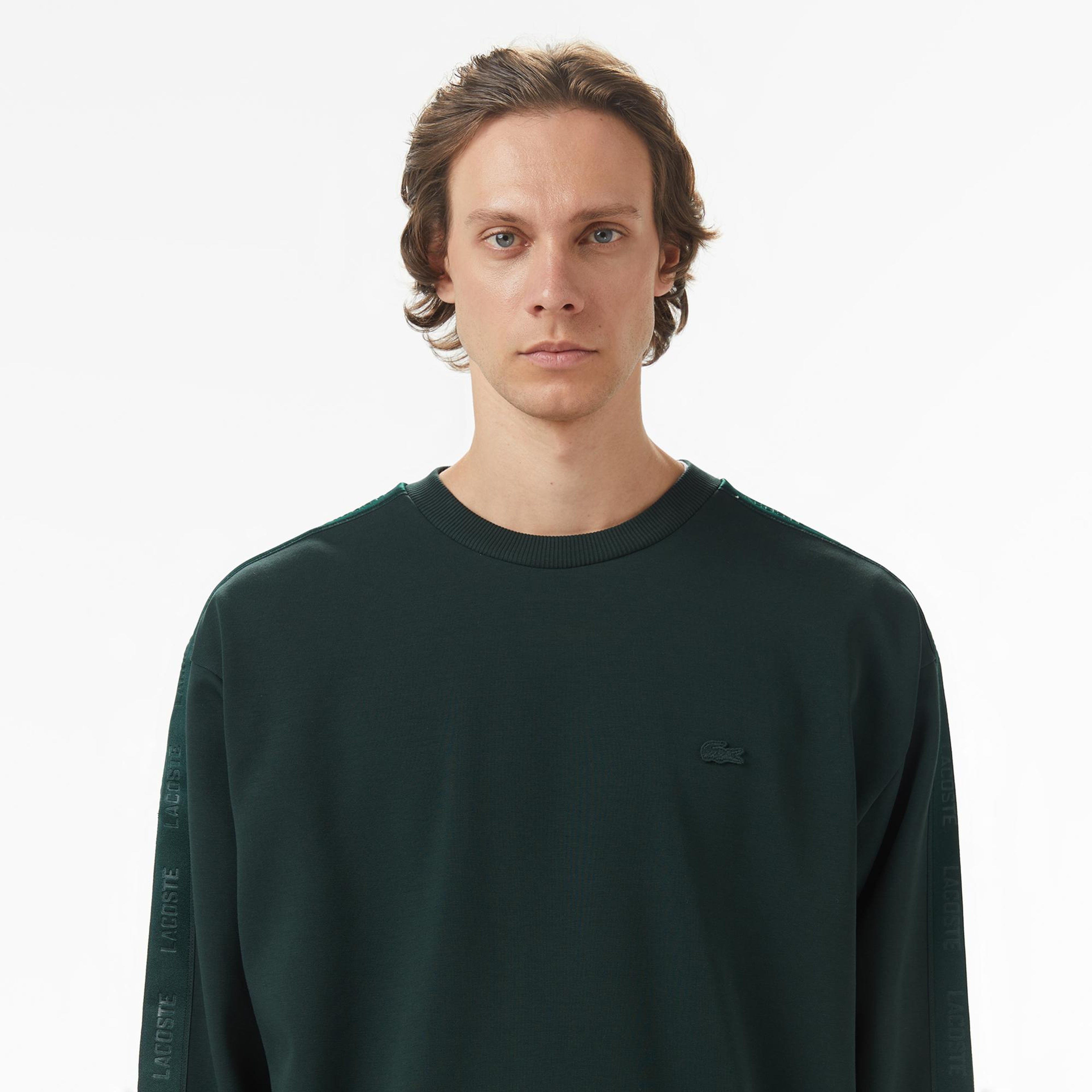 Lacoste Erkek Relaxed Fit Bisiklet Yaka Koyu Yeşil Sweatshirt