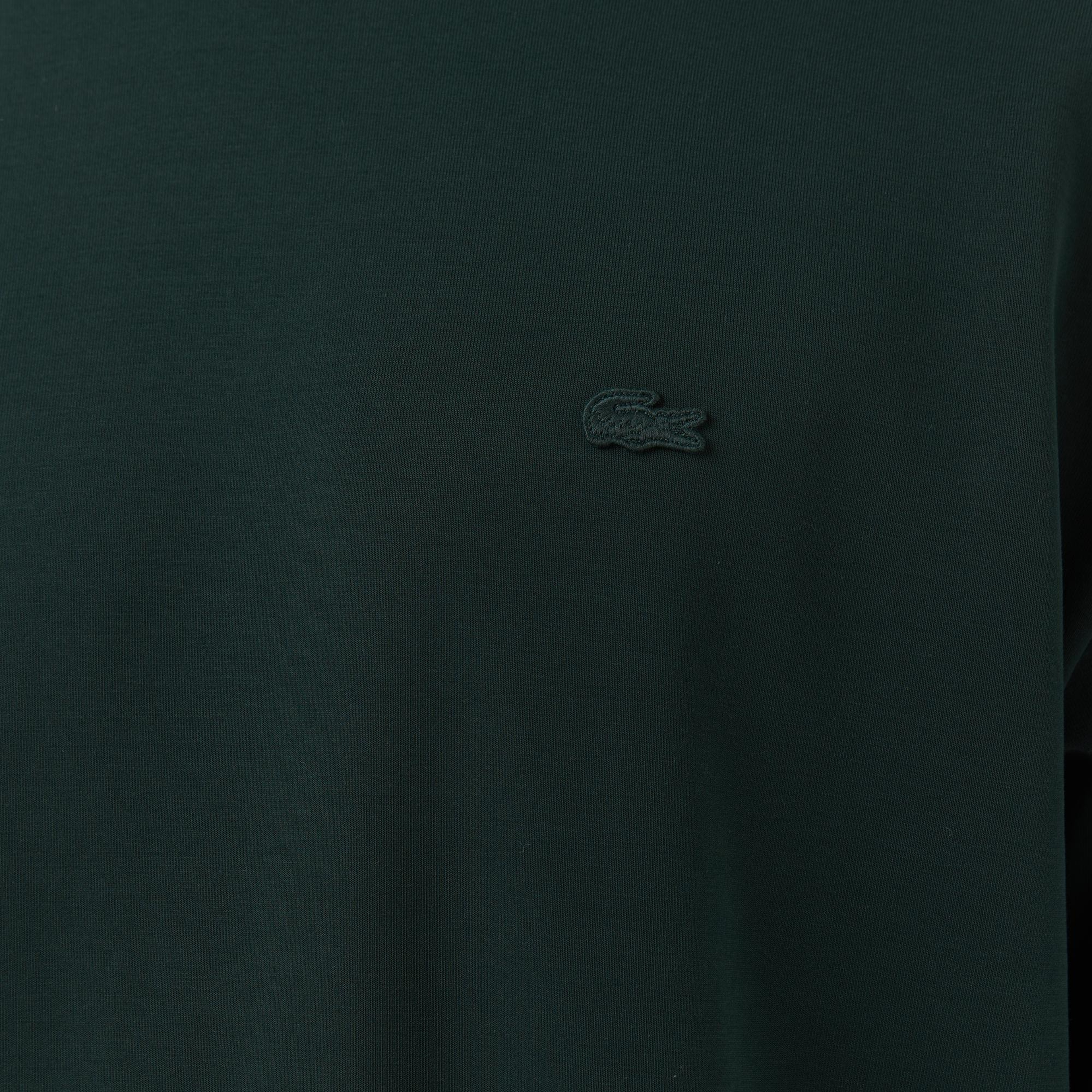 Lacoste Erkek Relaxed Fit Bisiklet Yaka Koyu Yeşil Sweatshirt