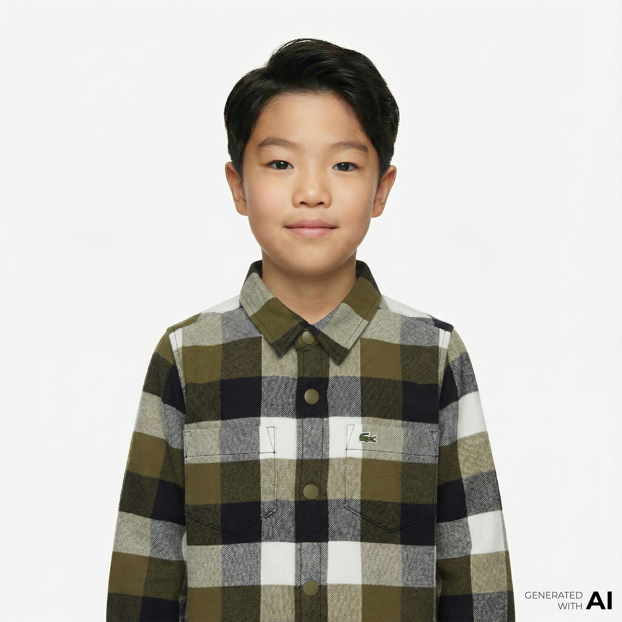 Lacoste Çocuk Haki Gömlek