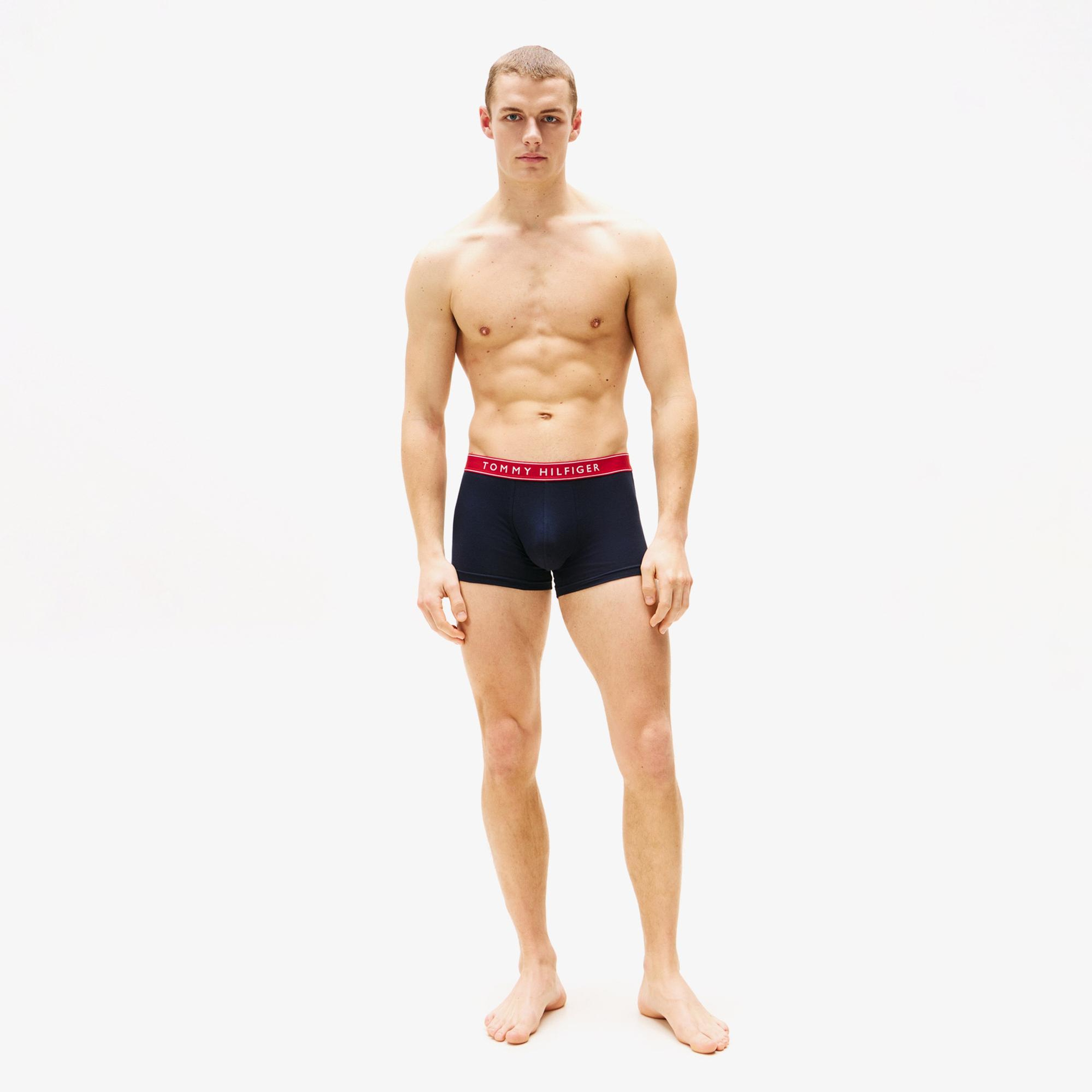 Tommy Hilfiger Trunk Erkek 3'lü Lacivert Boxer