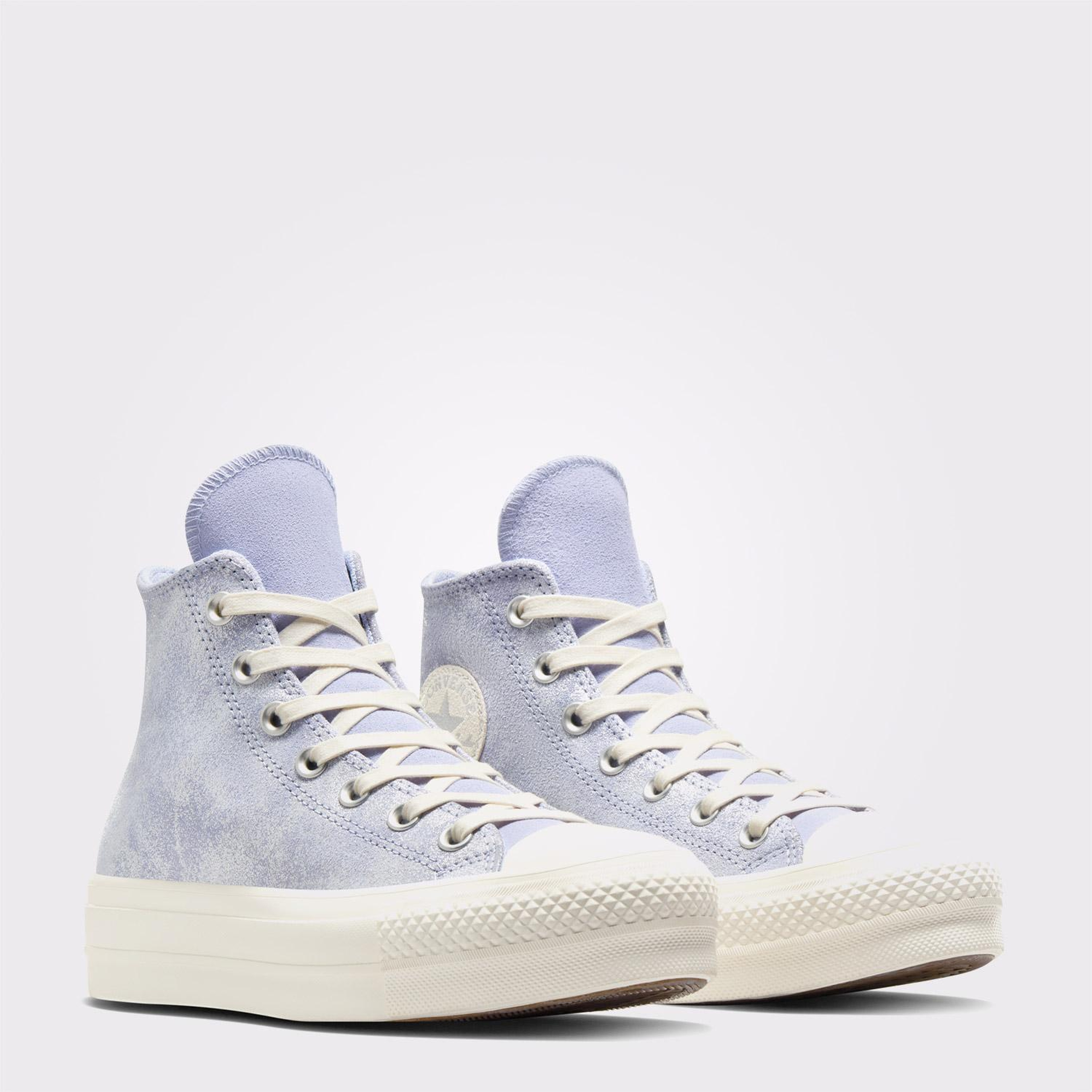 Converse Chuck Taylor All Star Lift Kadın Lila Süet Platform Sneaker