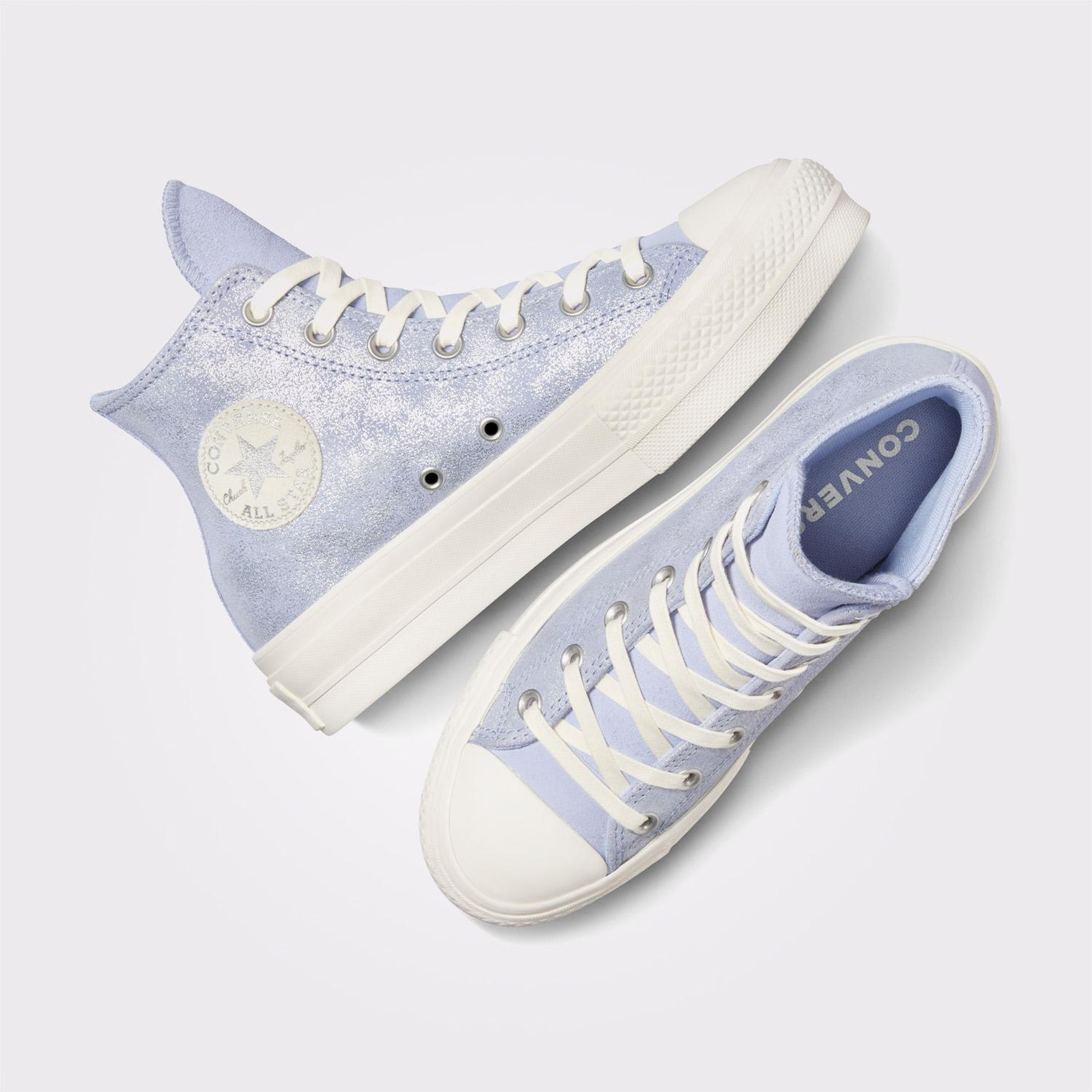 Converse Chuck Taylor All Star Lift Kadın Lila Süet Platform Sneaker