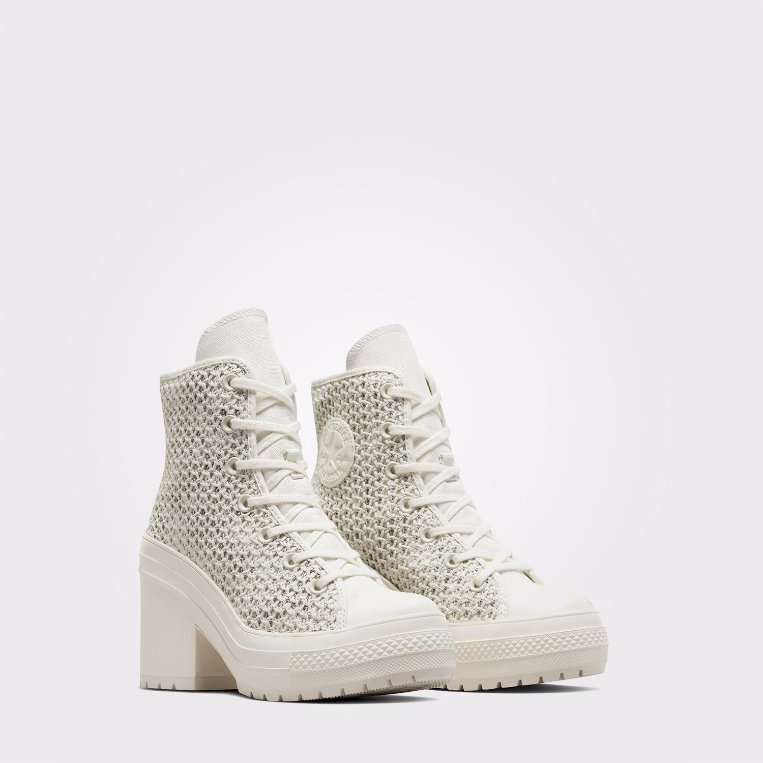 Converse Chuck 70 De Luxe Heel Unisex Krem Platform Sneaker