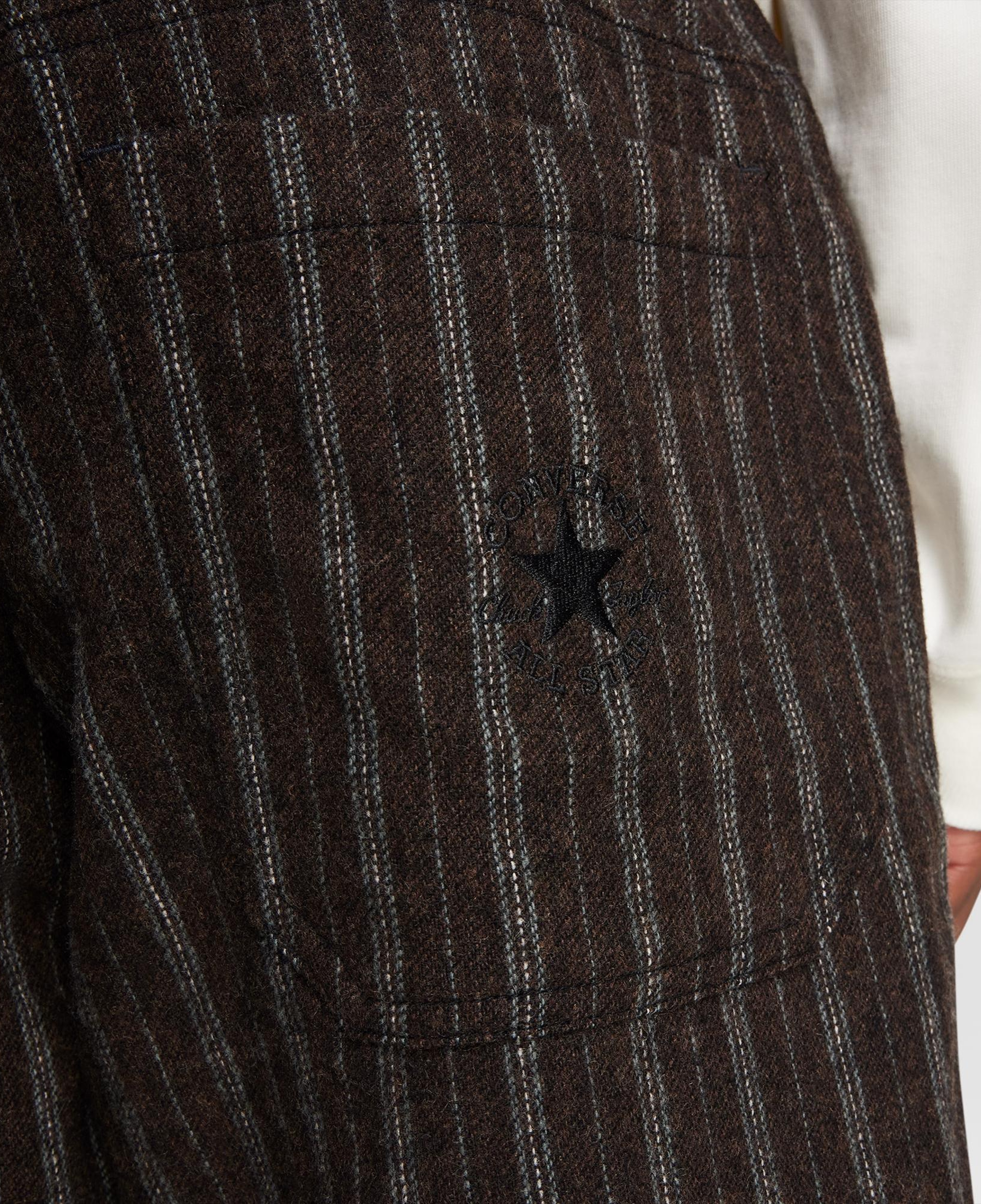 Converse Unisex Loose Fit Çizgili Kahverengi Pantolon