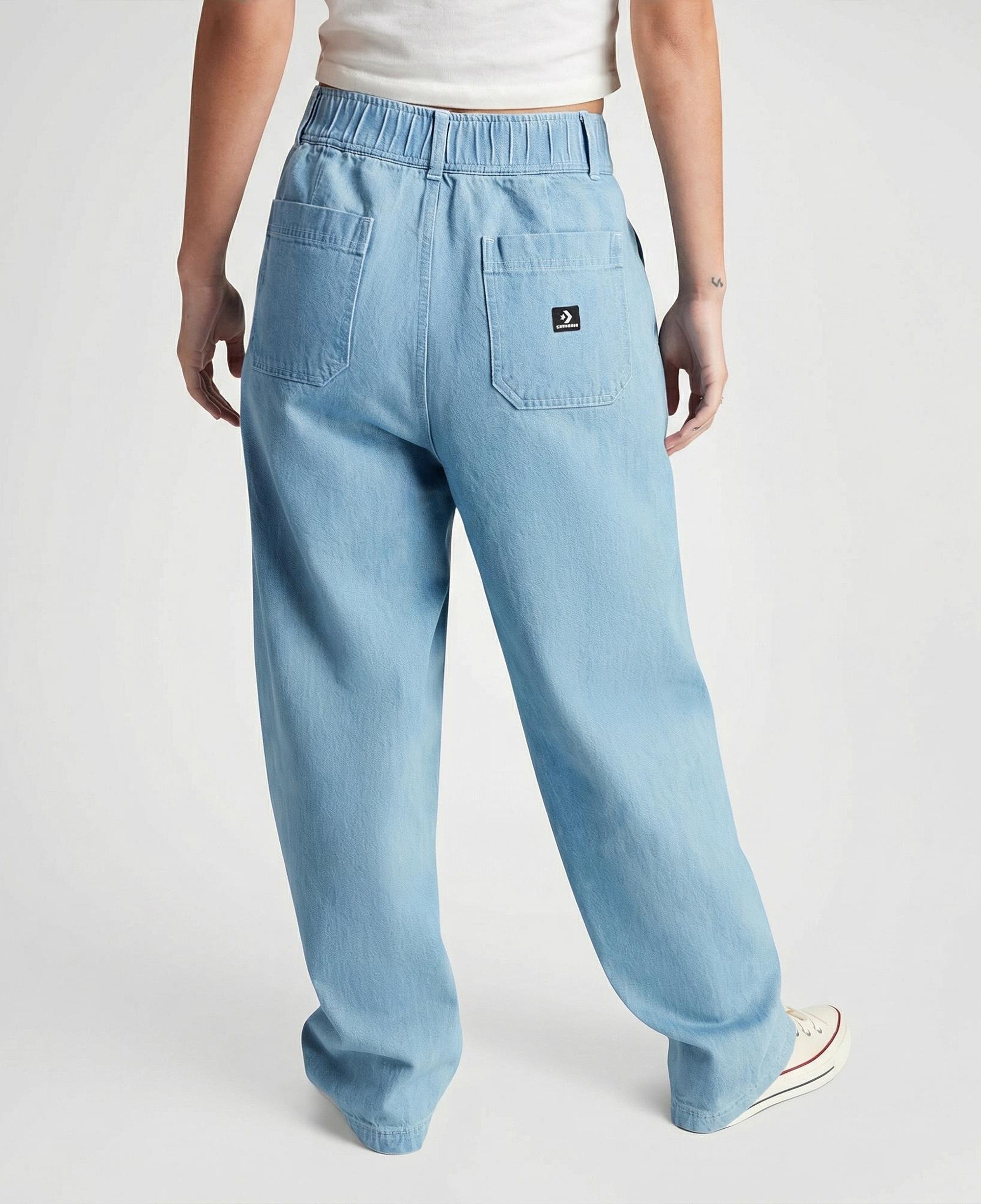 Converse Woven Denim Barrel Kadın Mavi Pantolon